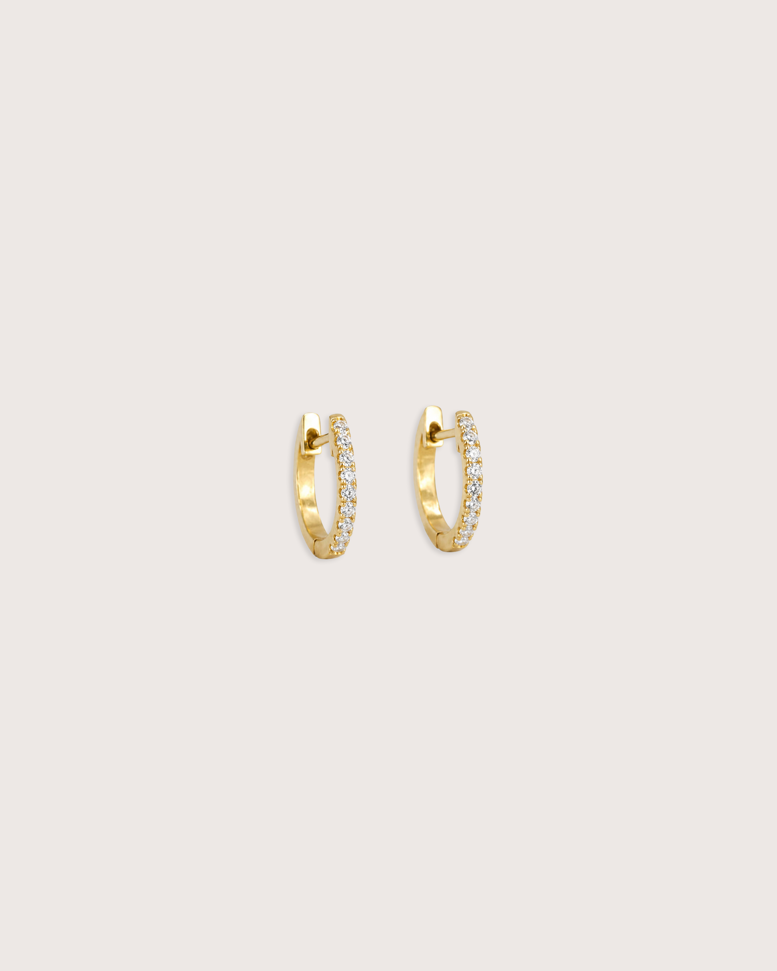 Classic Pavé Diamond Huggie Earrings