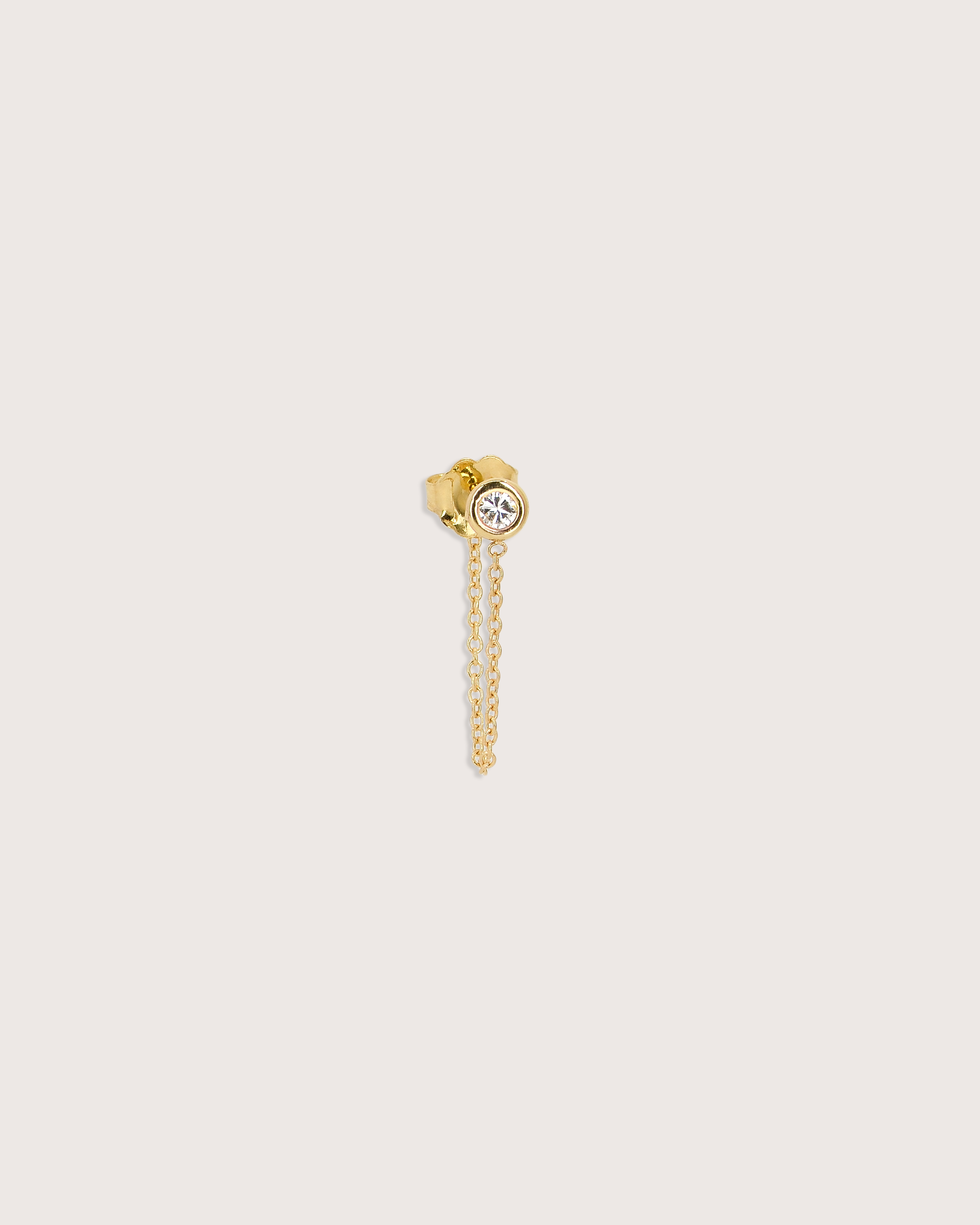 Diamond Drop Chain Earrings