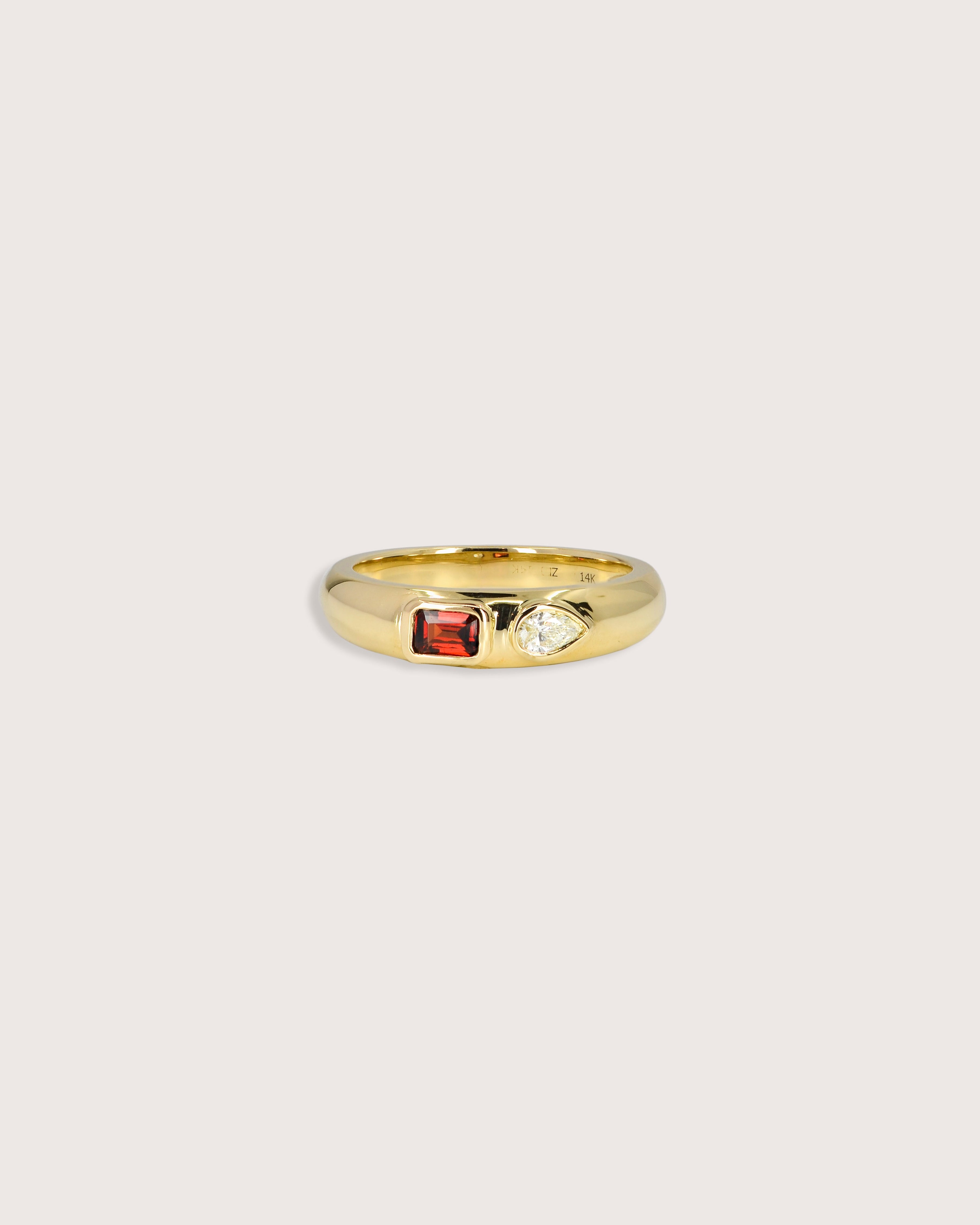 Arden Diamond Garnet Dome Ring