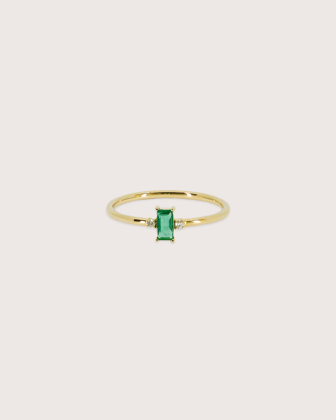 Eden Emerald Accent Ring
