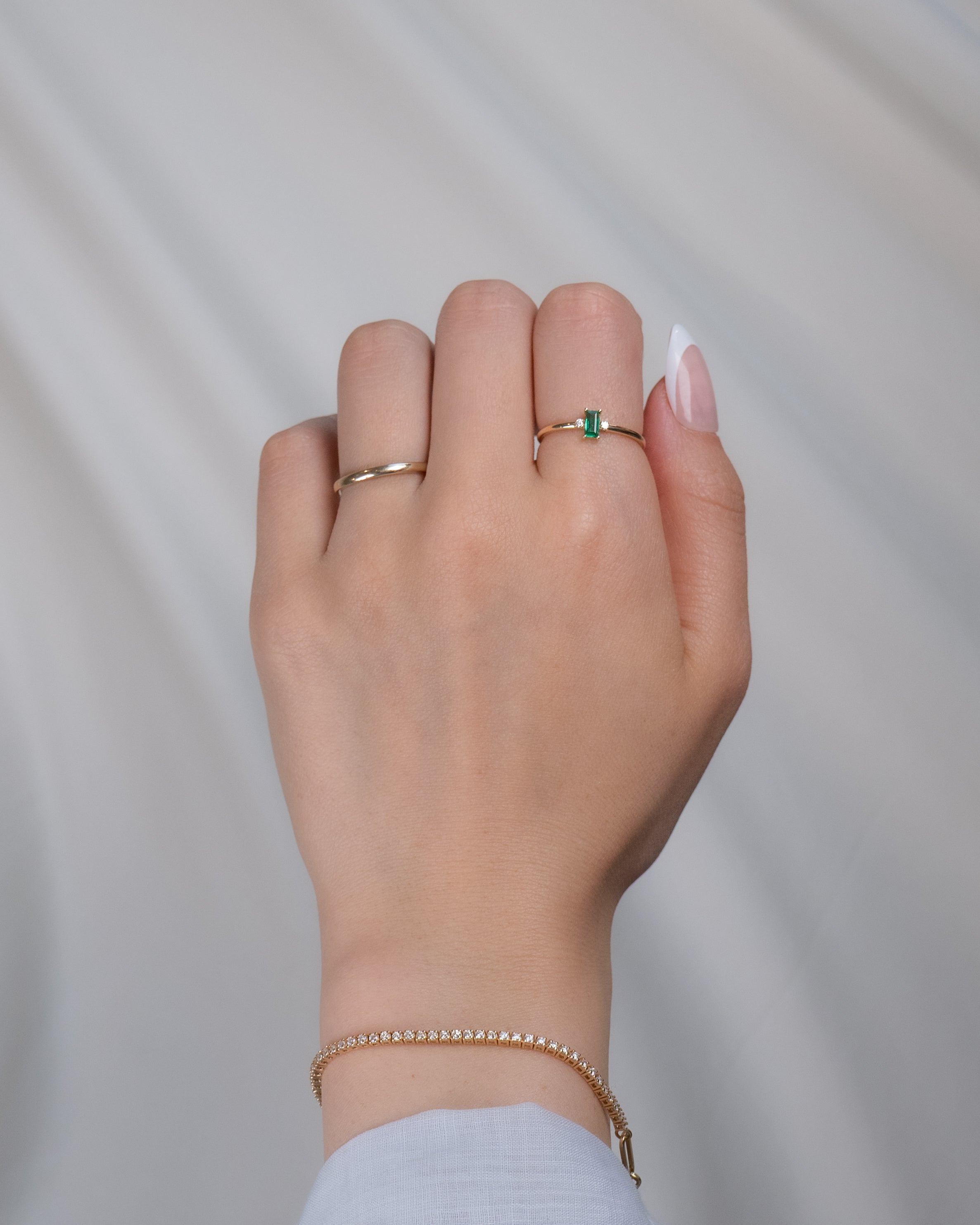 Eden Emerald Accent Ring