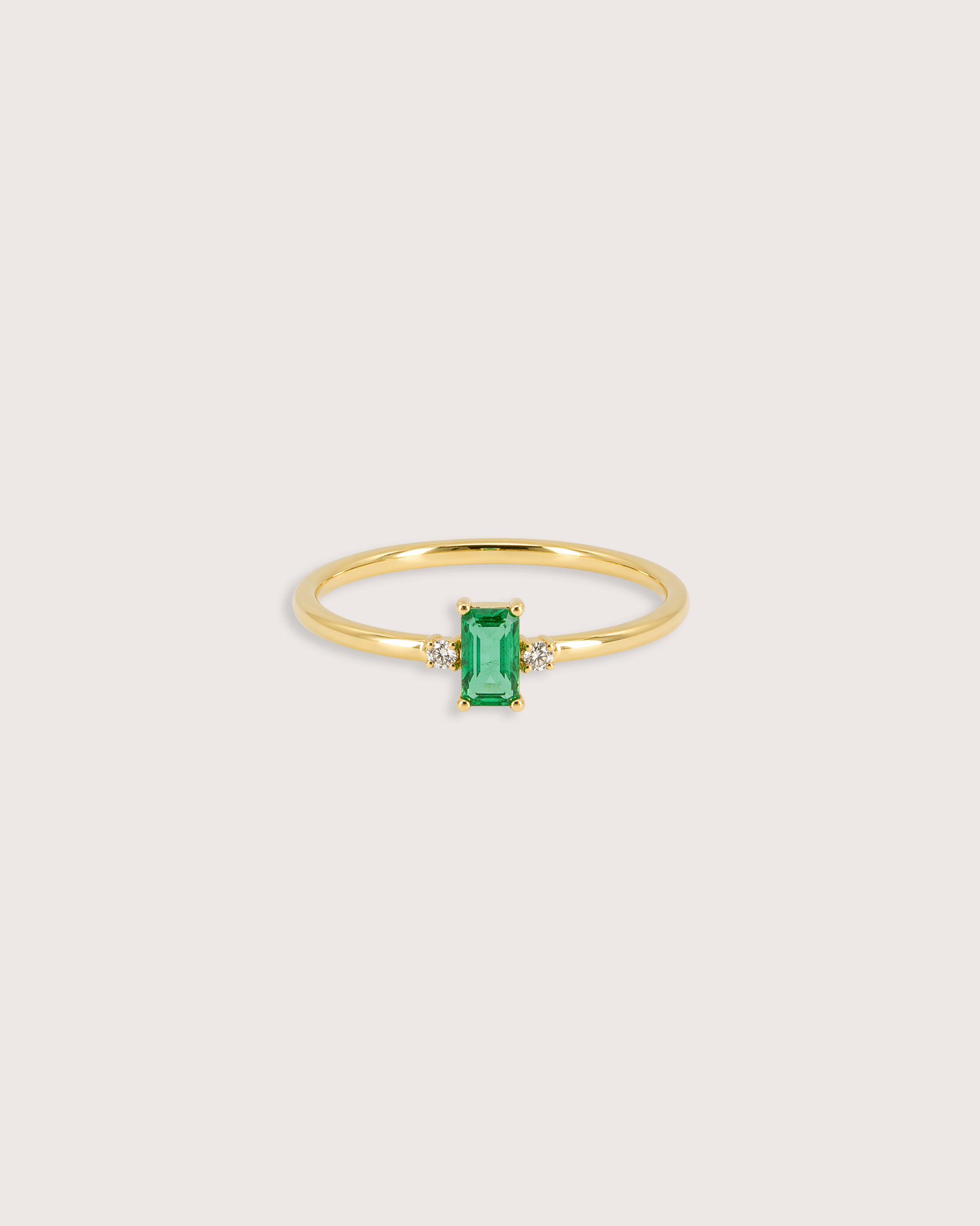 Eden Emerald Accent Ring