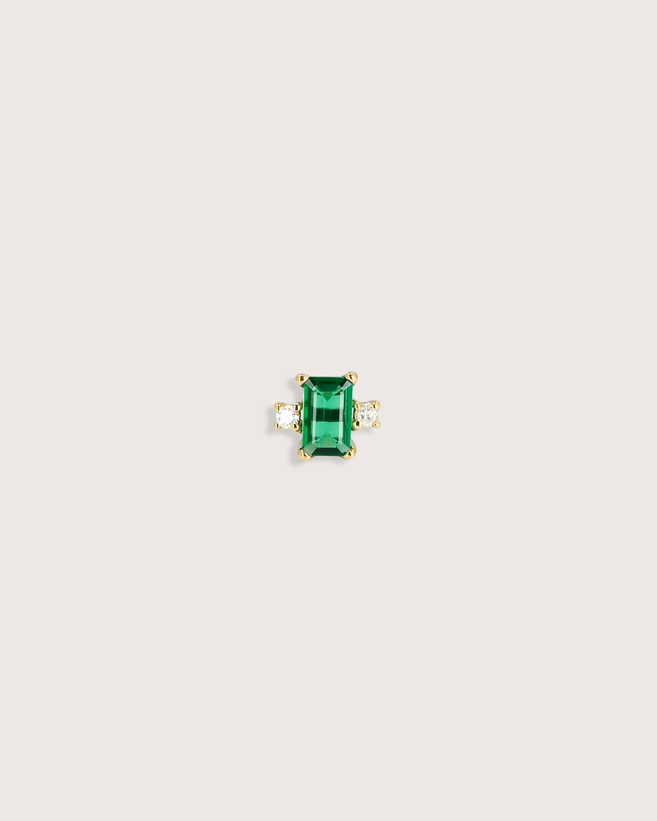 Eden Emerald Diamond Stud Earrings