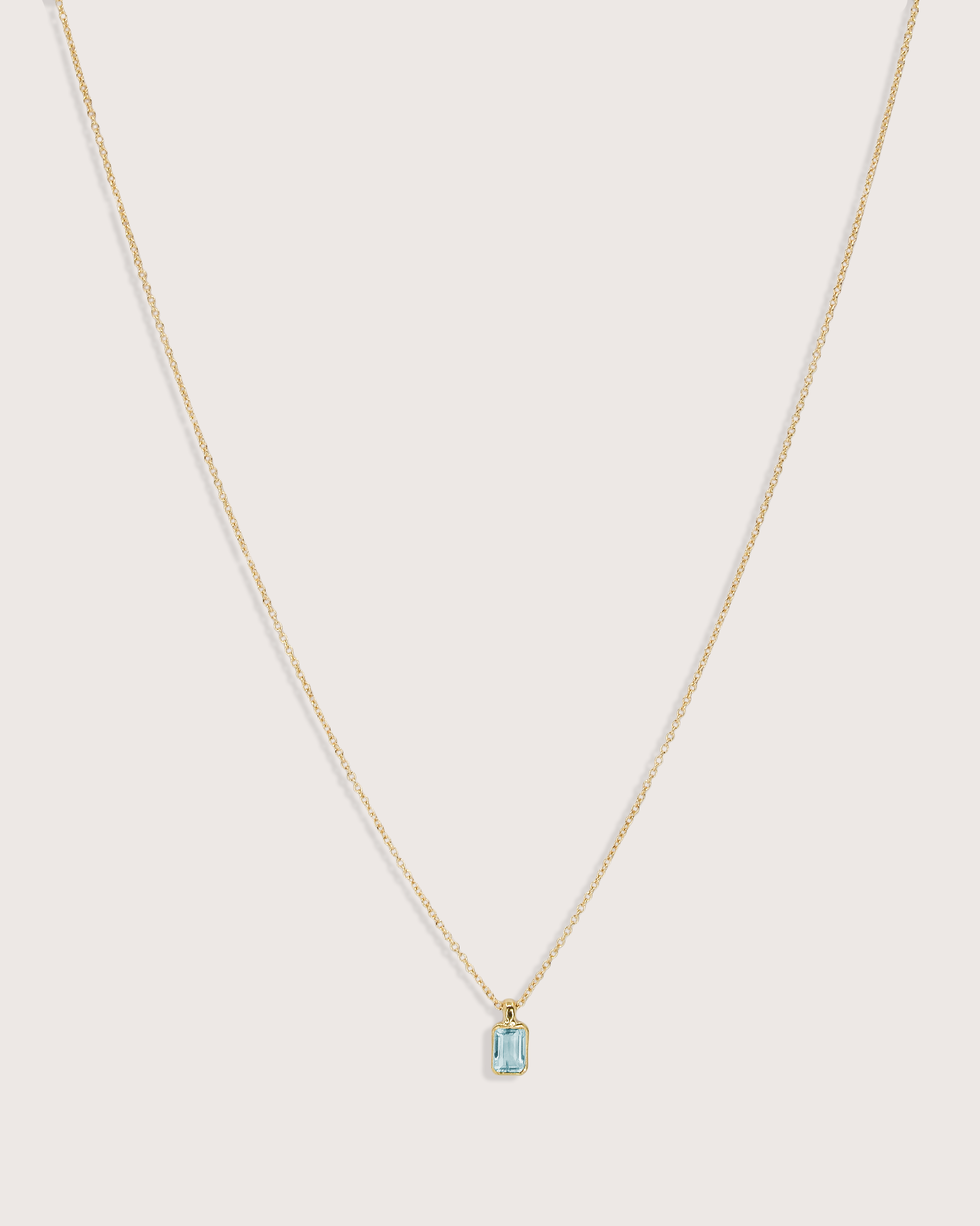 Elise Birthstone Necklace Aquamarine