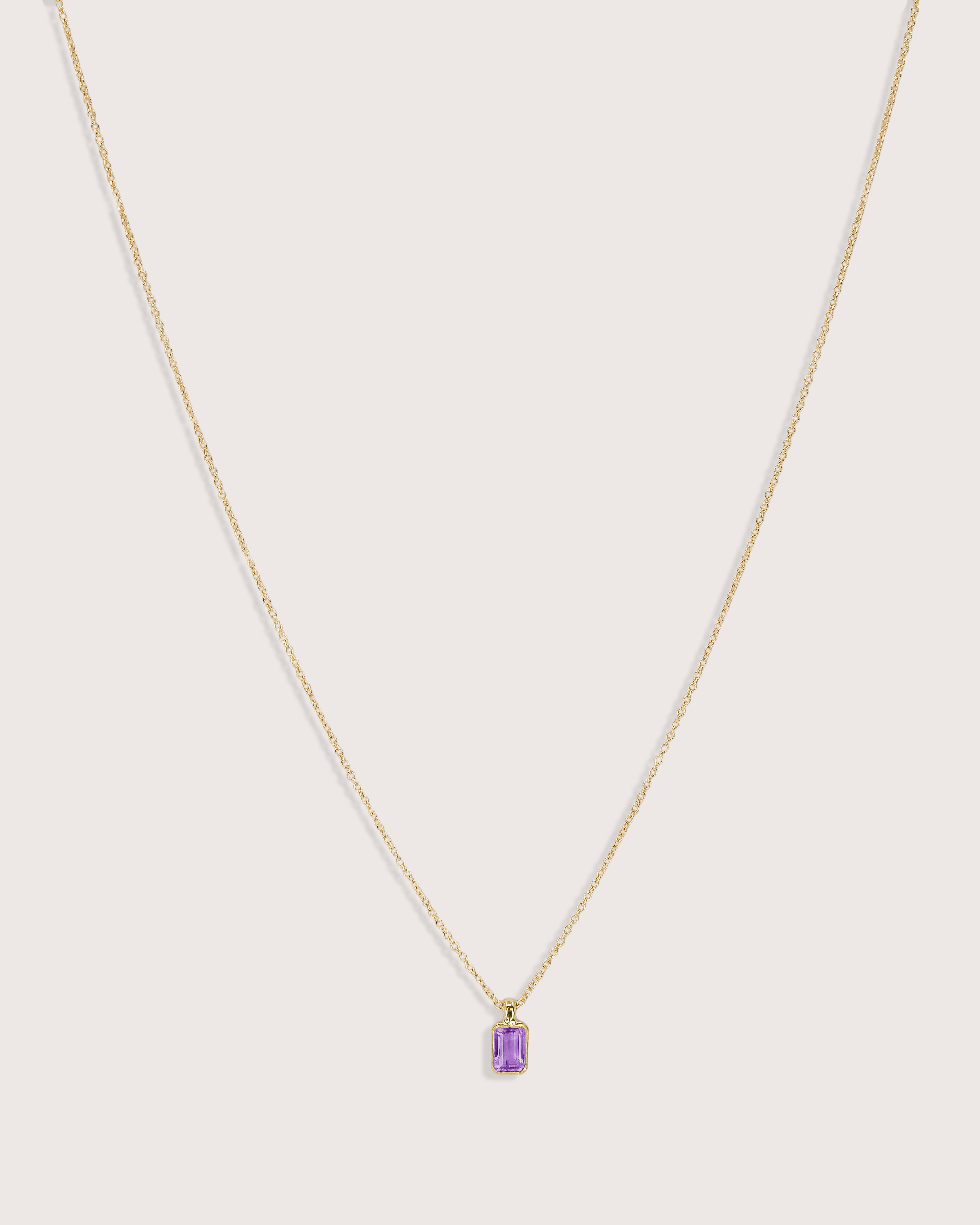 Elise Birthstone Necklace Amethyst