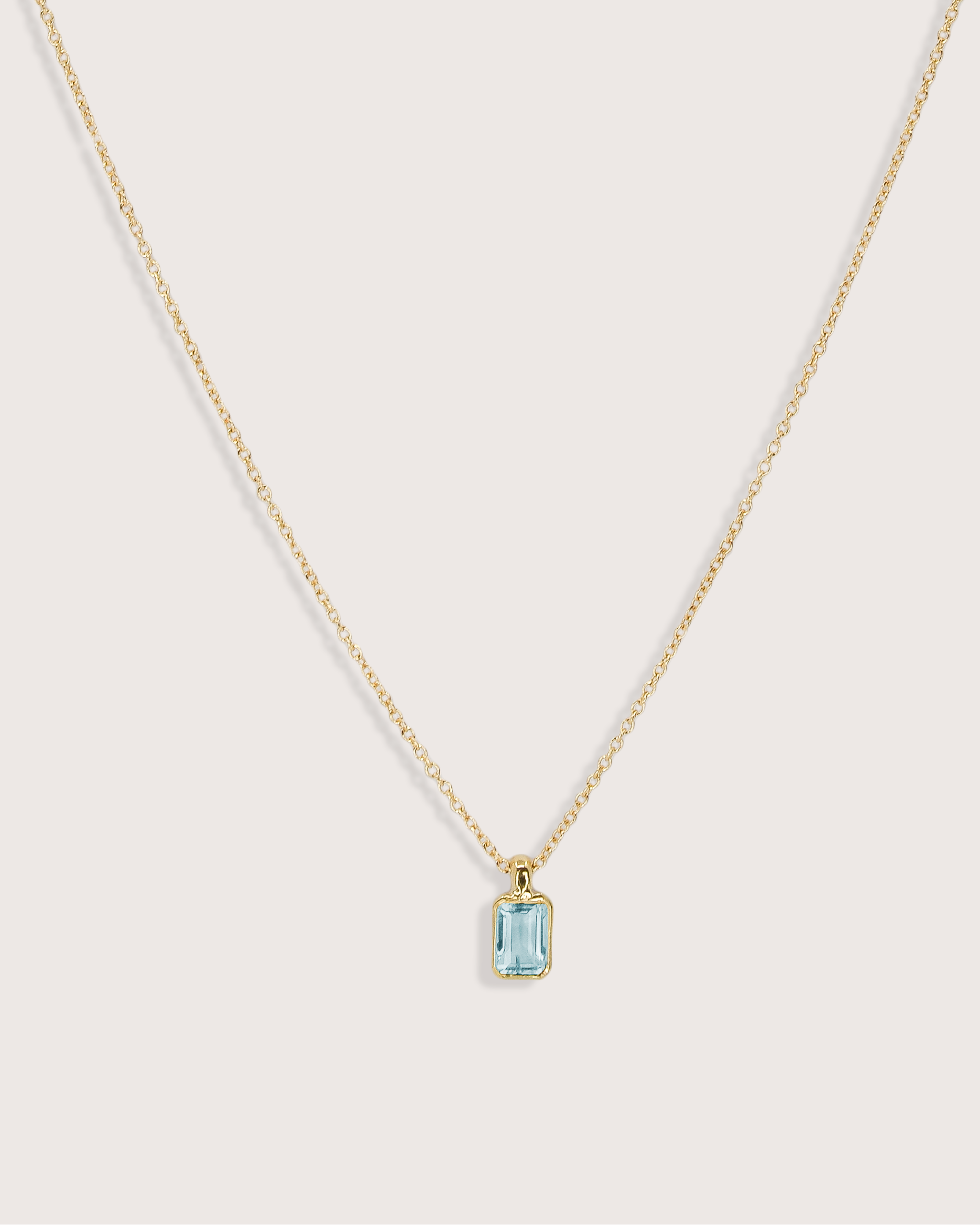 Elise Birthstone Necklace Aquamarine