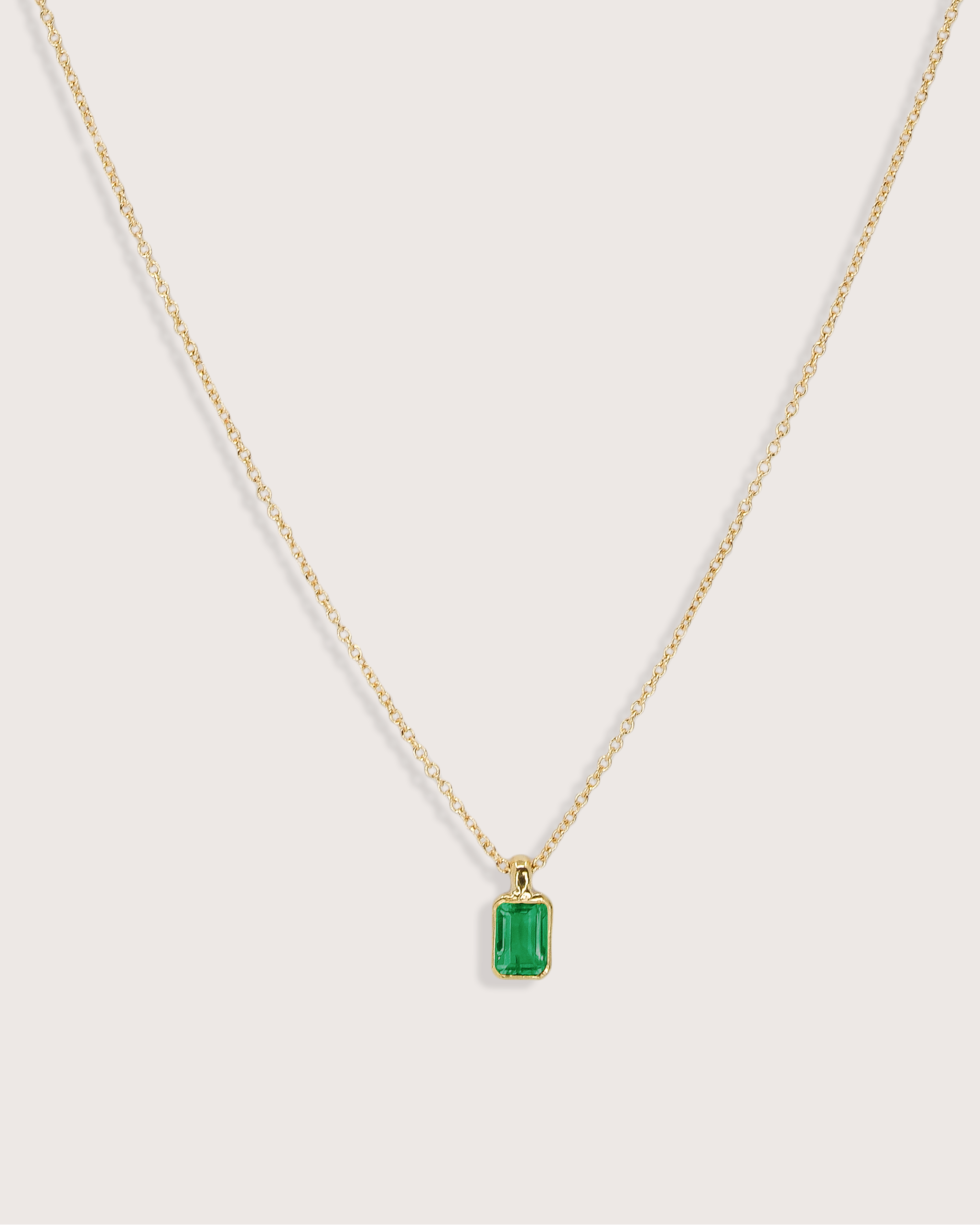 Elise Birthstone Necklace Emerald