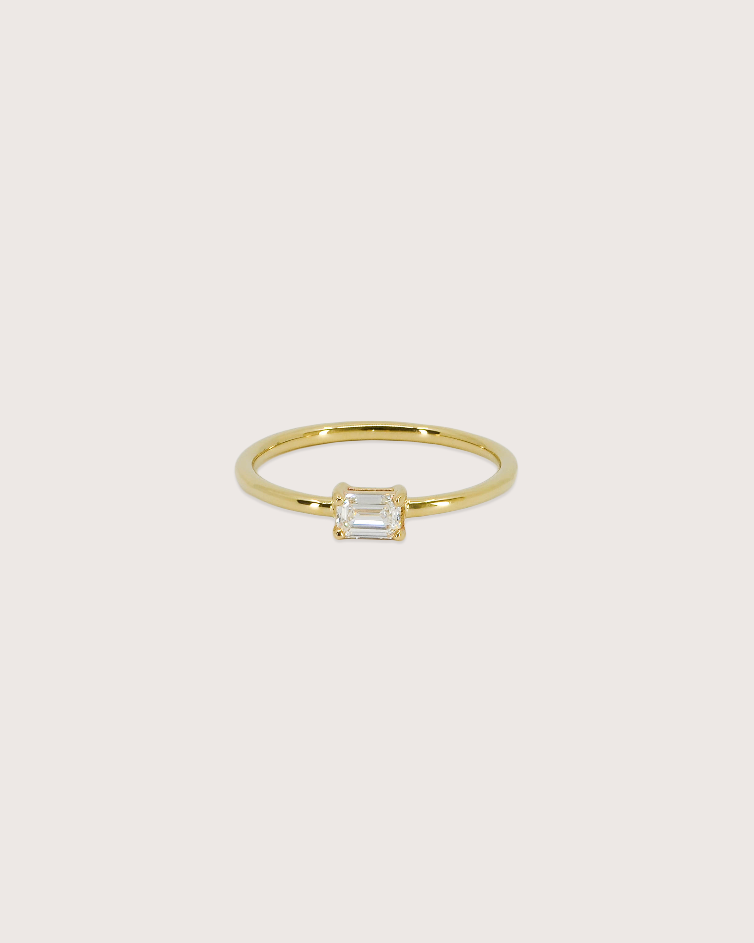 Lior East-West Emerald Diamond Ring
