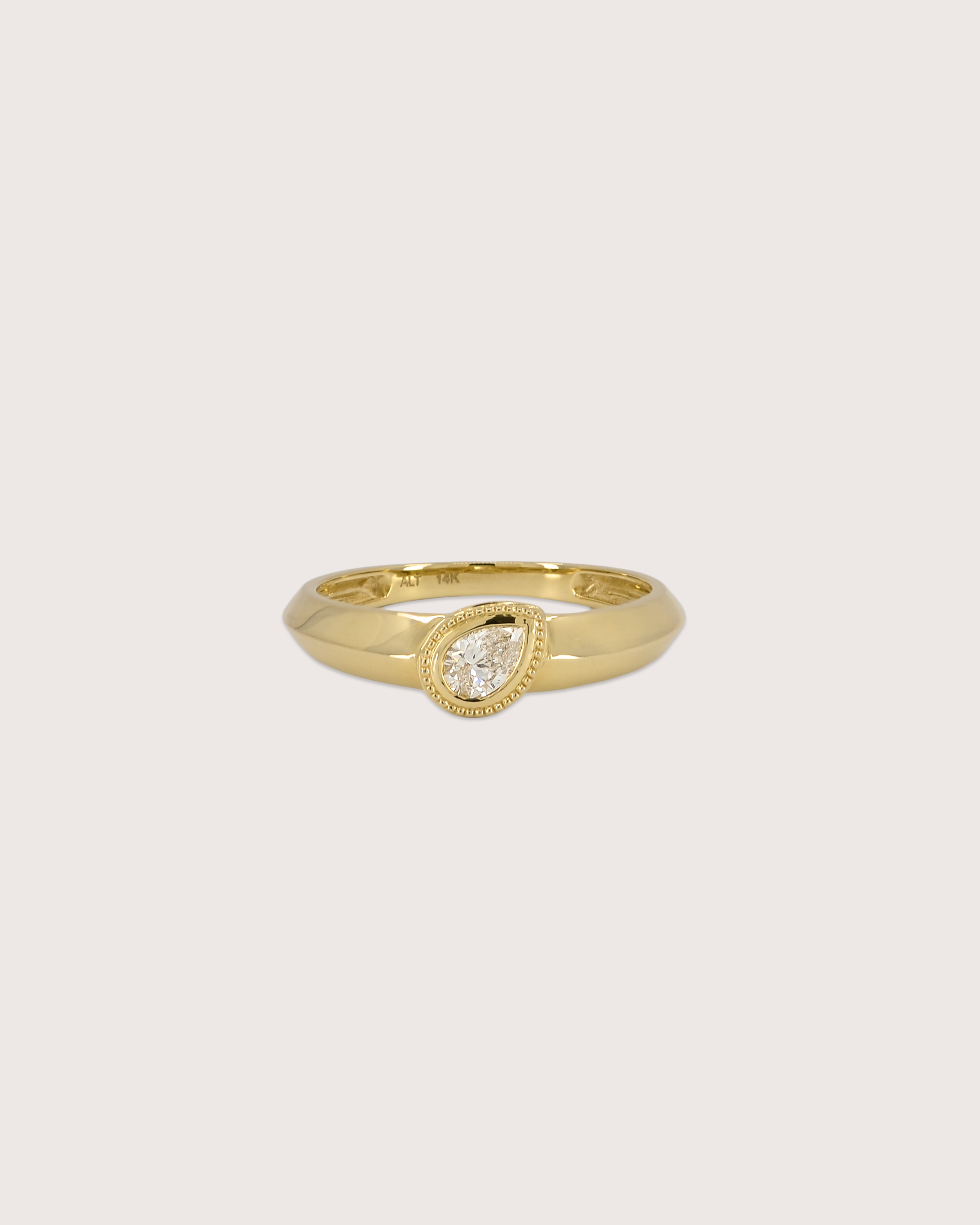 Amara Vintage Pear Diamond Ring