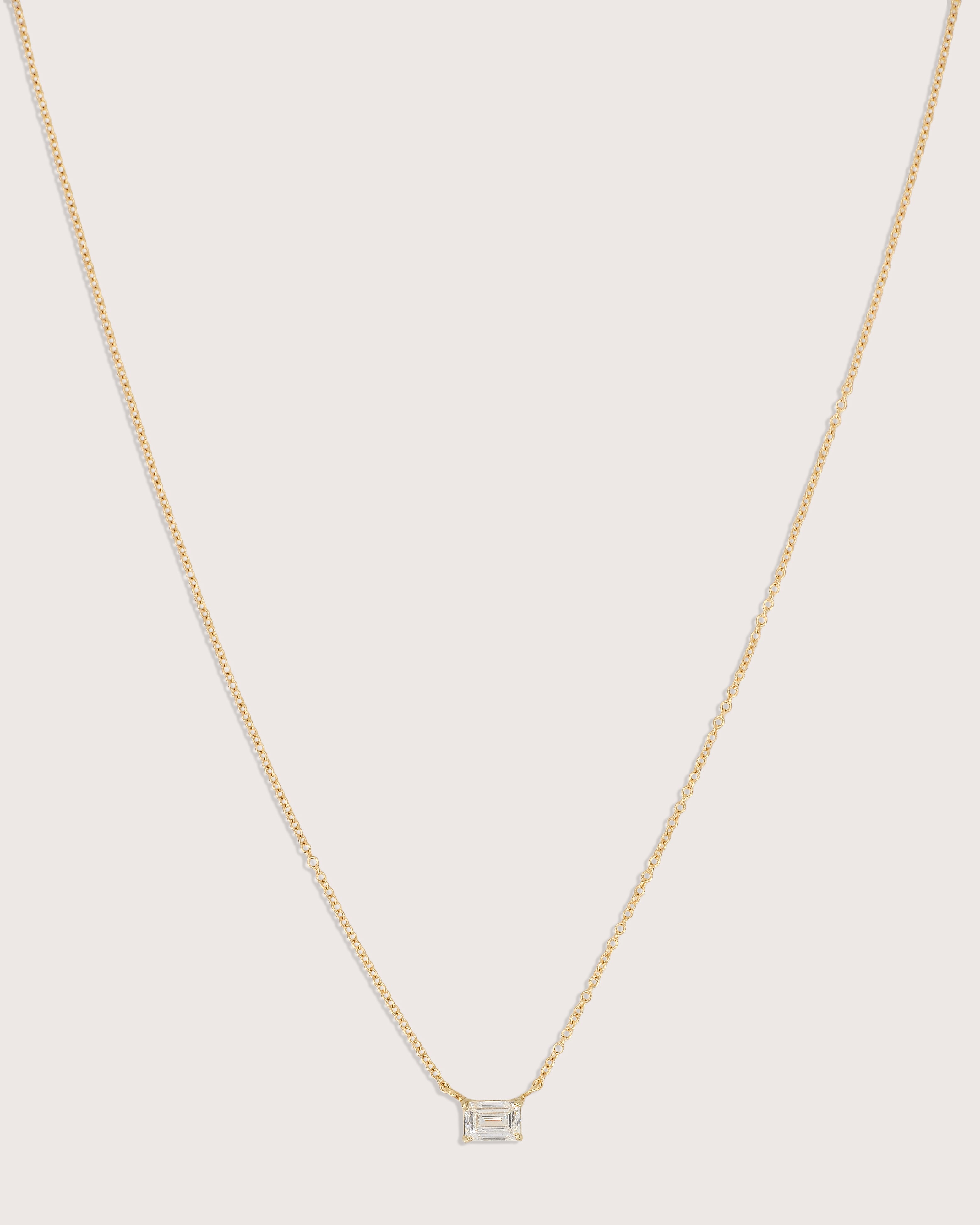 Lior Floating Emerald Diamond Necklace