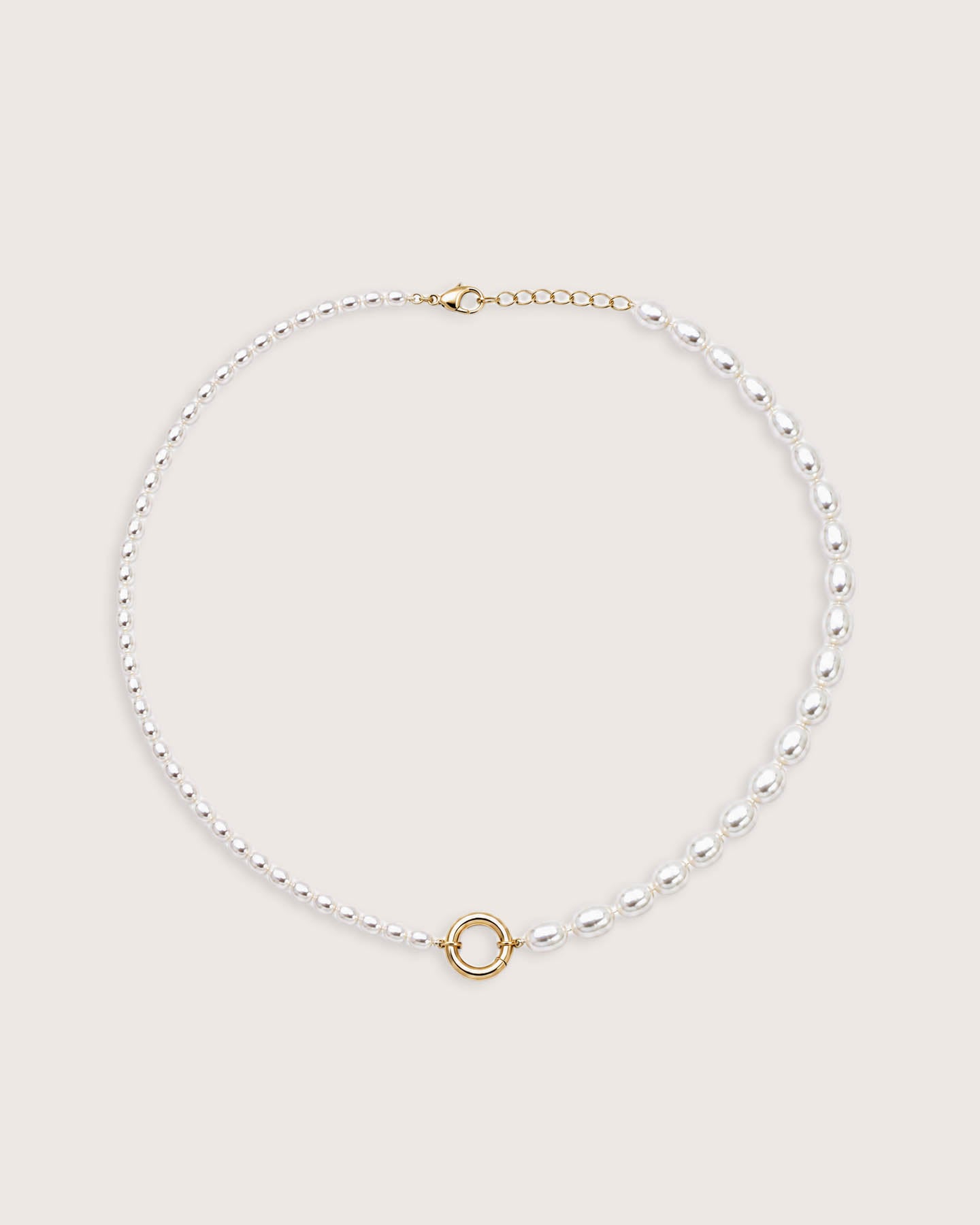 Duet Pearl Charm Holder Necklace