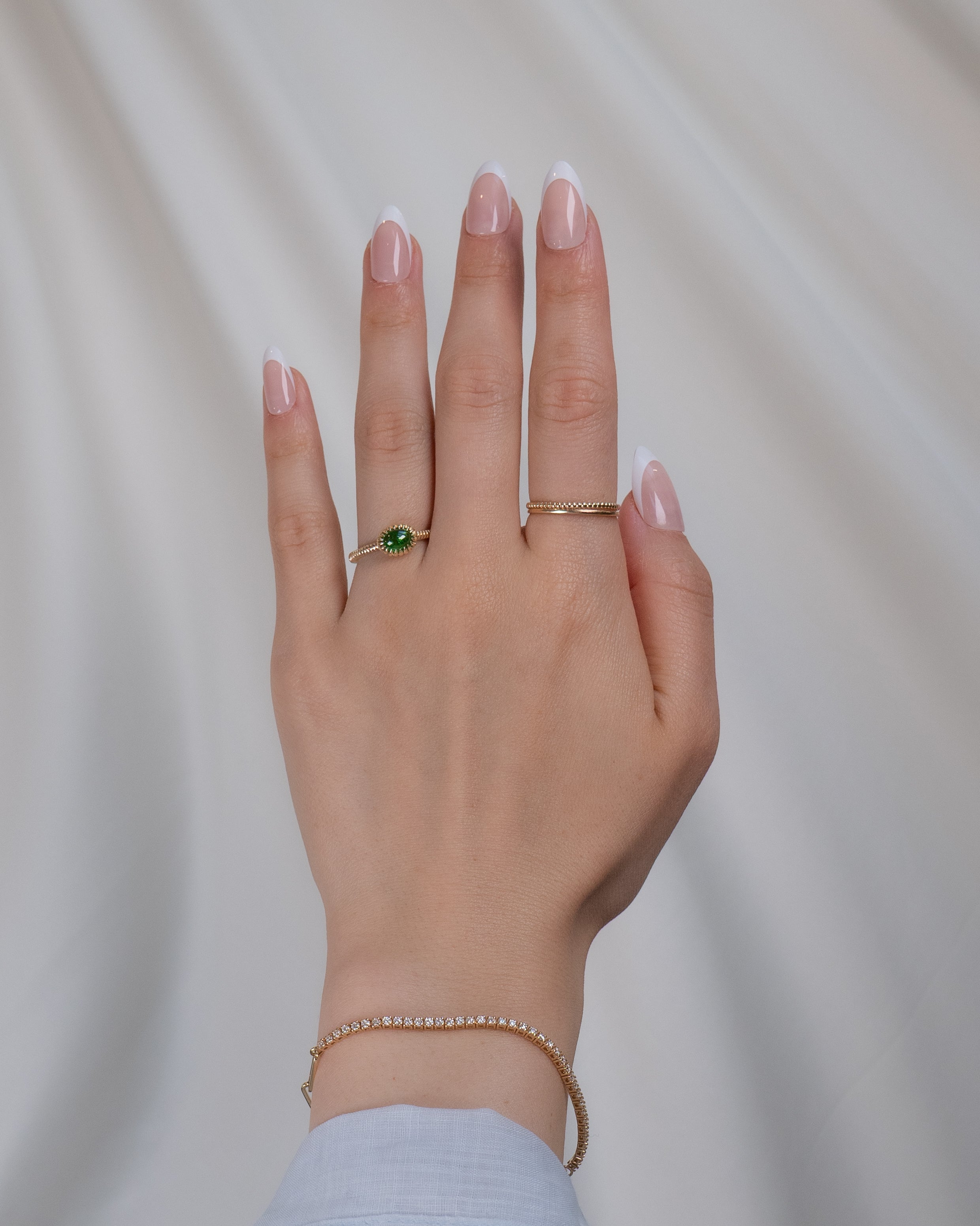 Josie Oval Emerald Ring