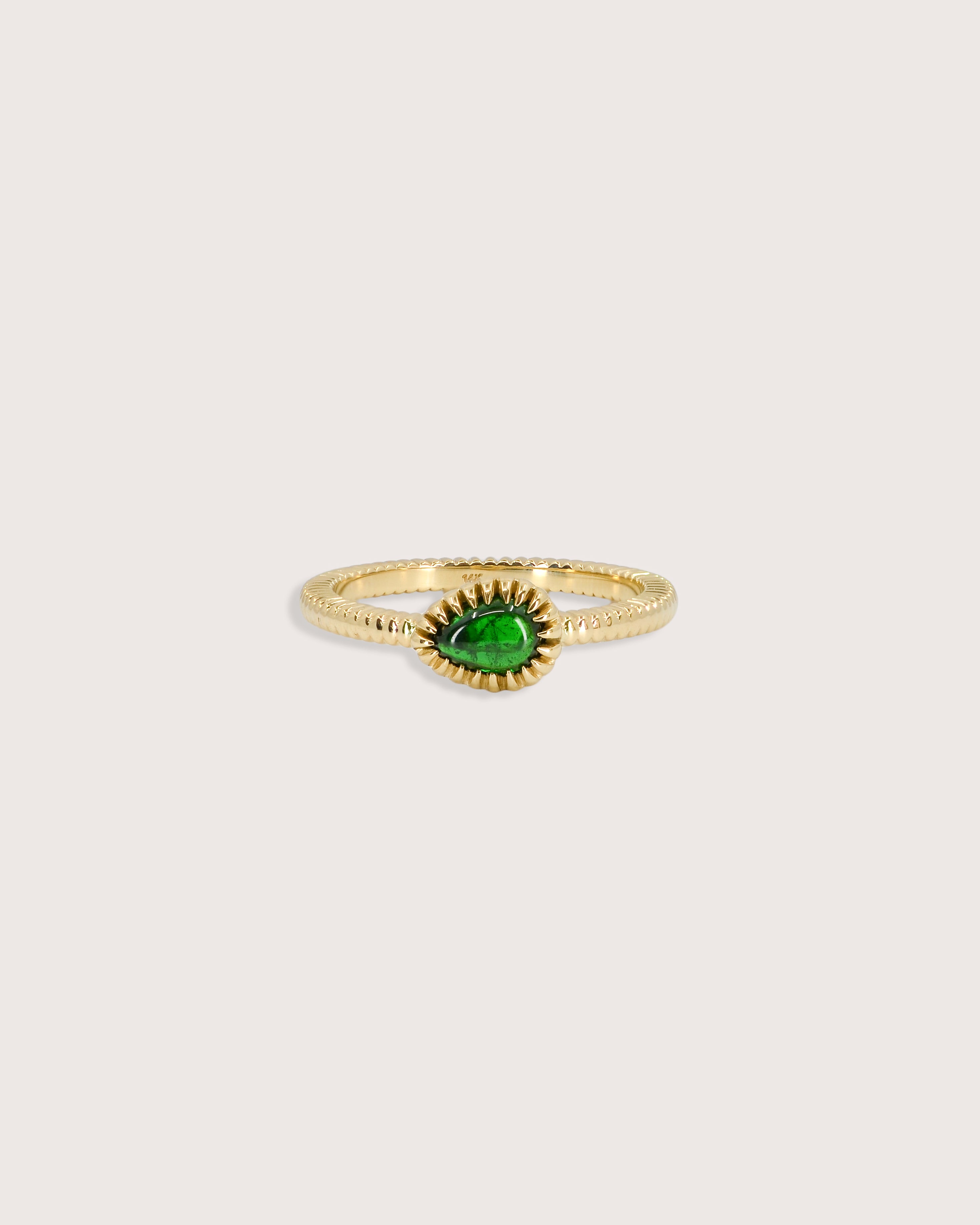 Josie Pear Emerald Ring