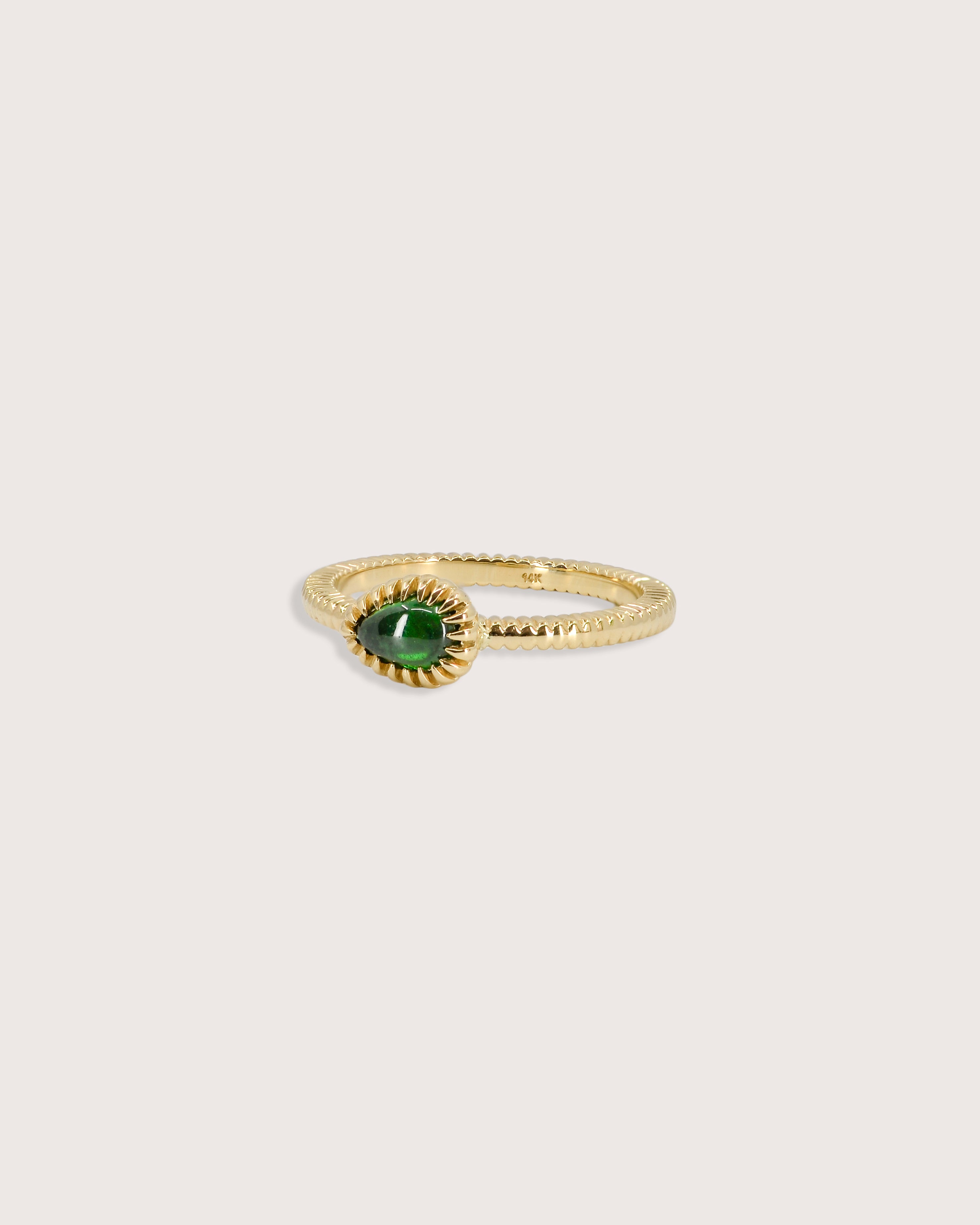 Josie Pear Emerald Ring