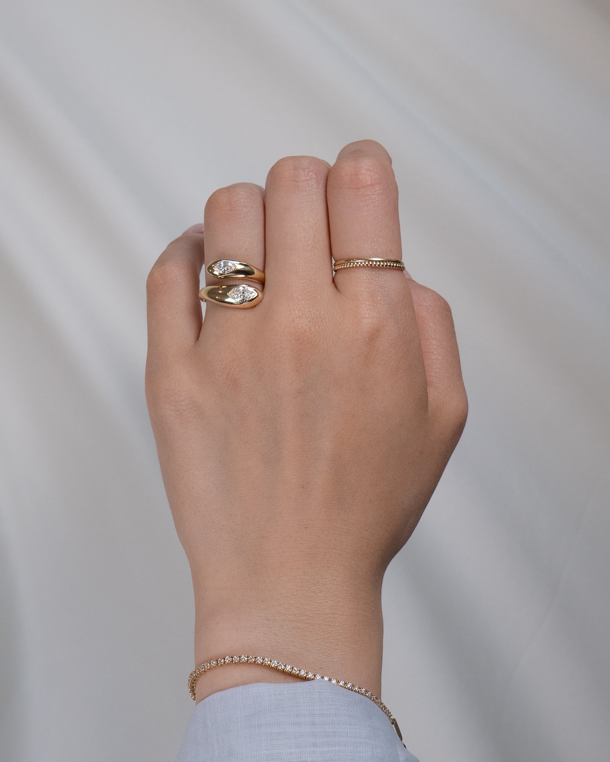Diamond Bypass Ring