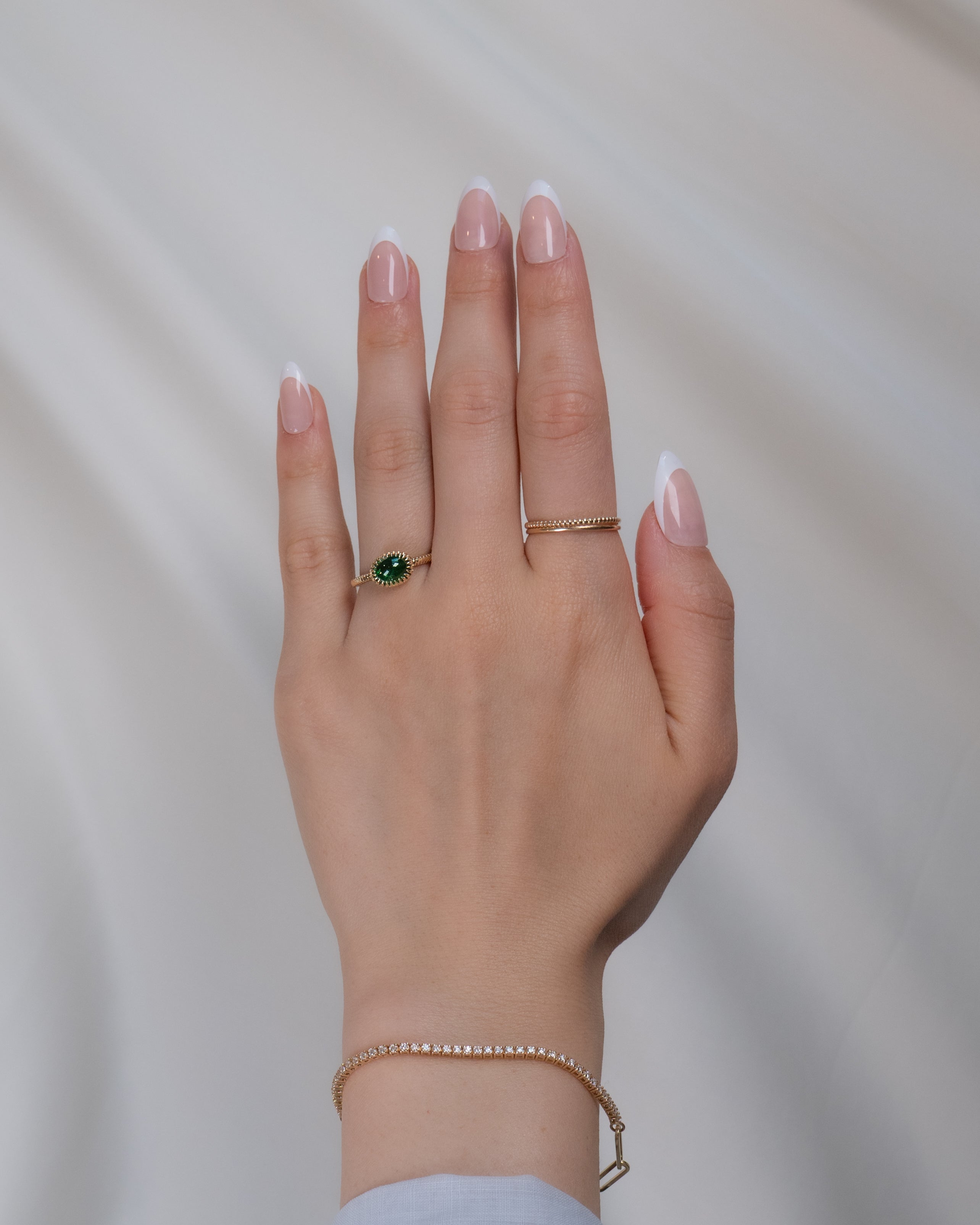 Josie Oval Emerald Ring