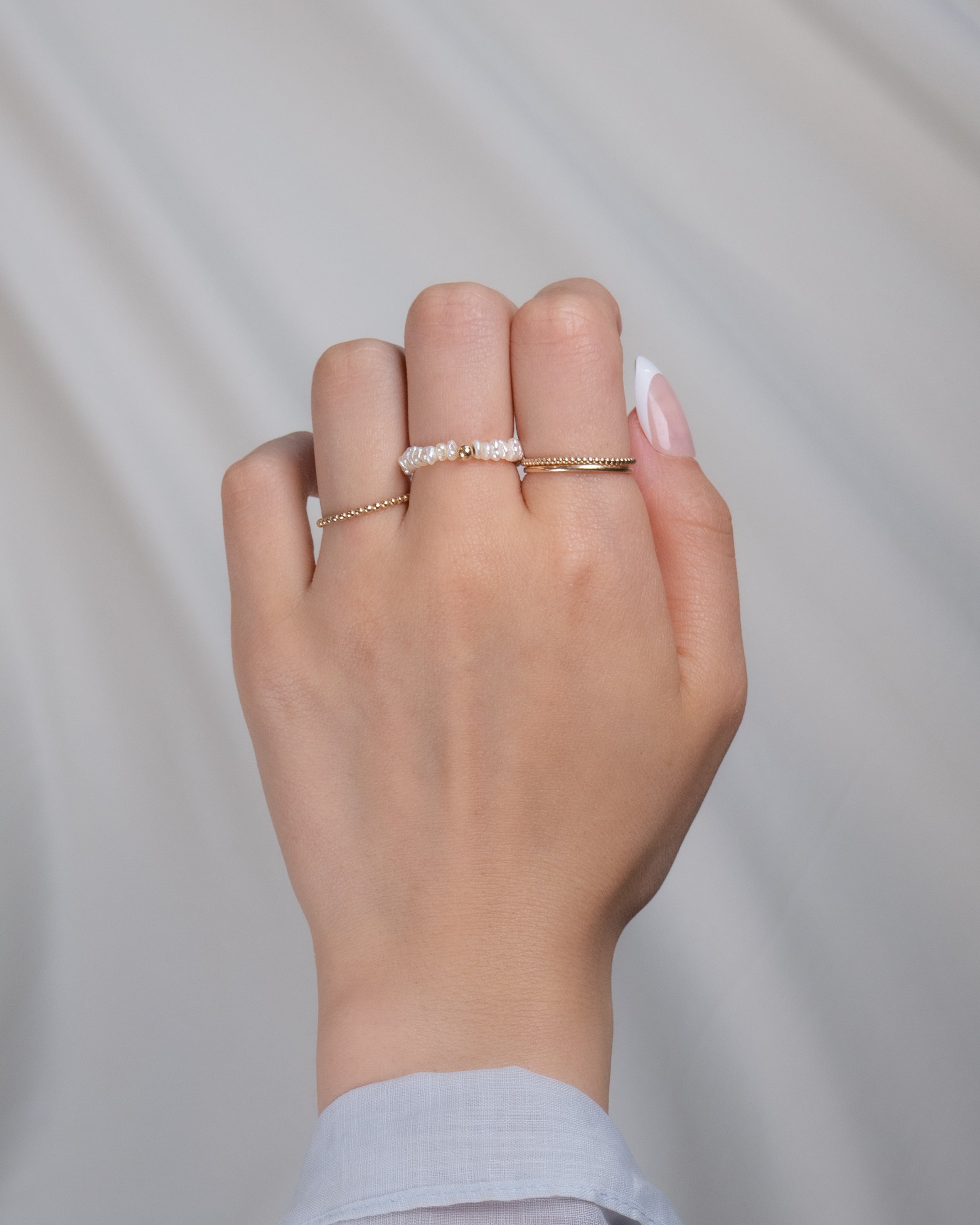 Beaded Pearl Ring