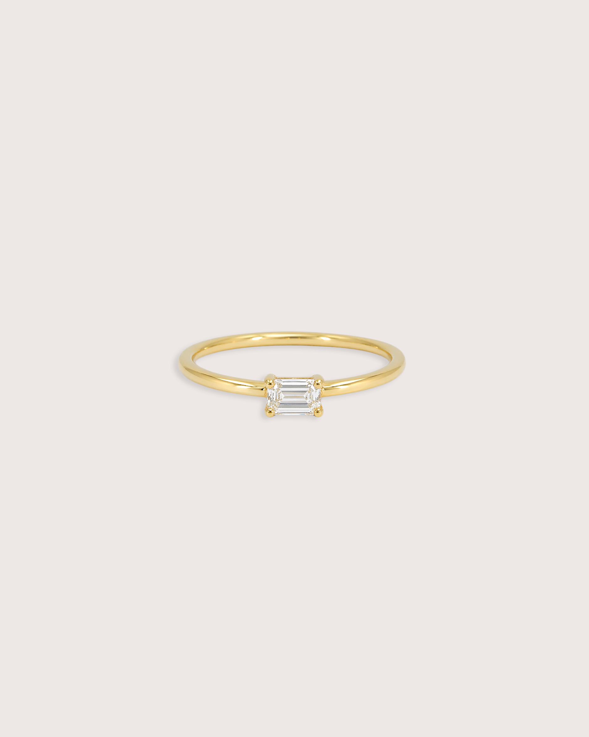 Lior East-West Emerald Diamond Ring