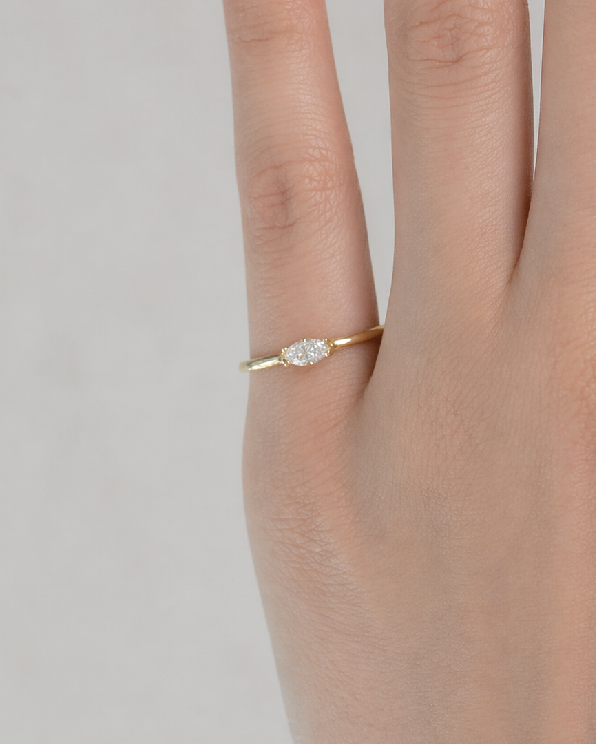 Lior East-West Marquise Diamond Ring