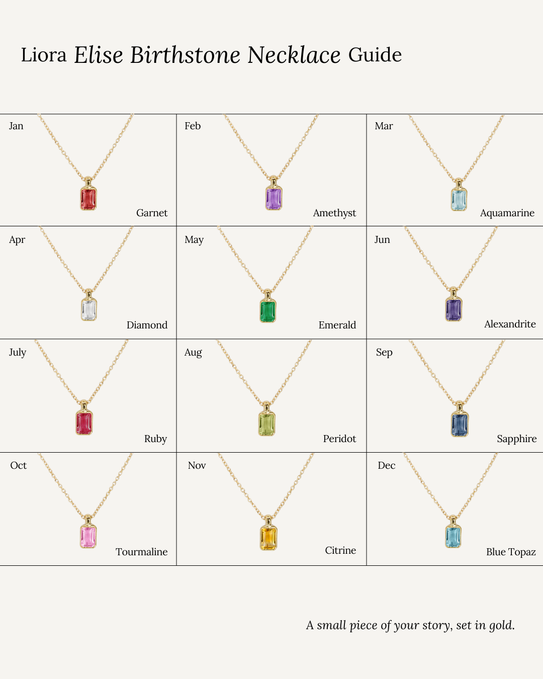 Elise Birthstone Necklace