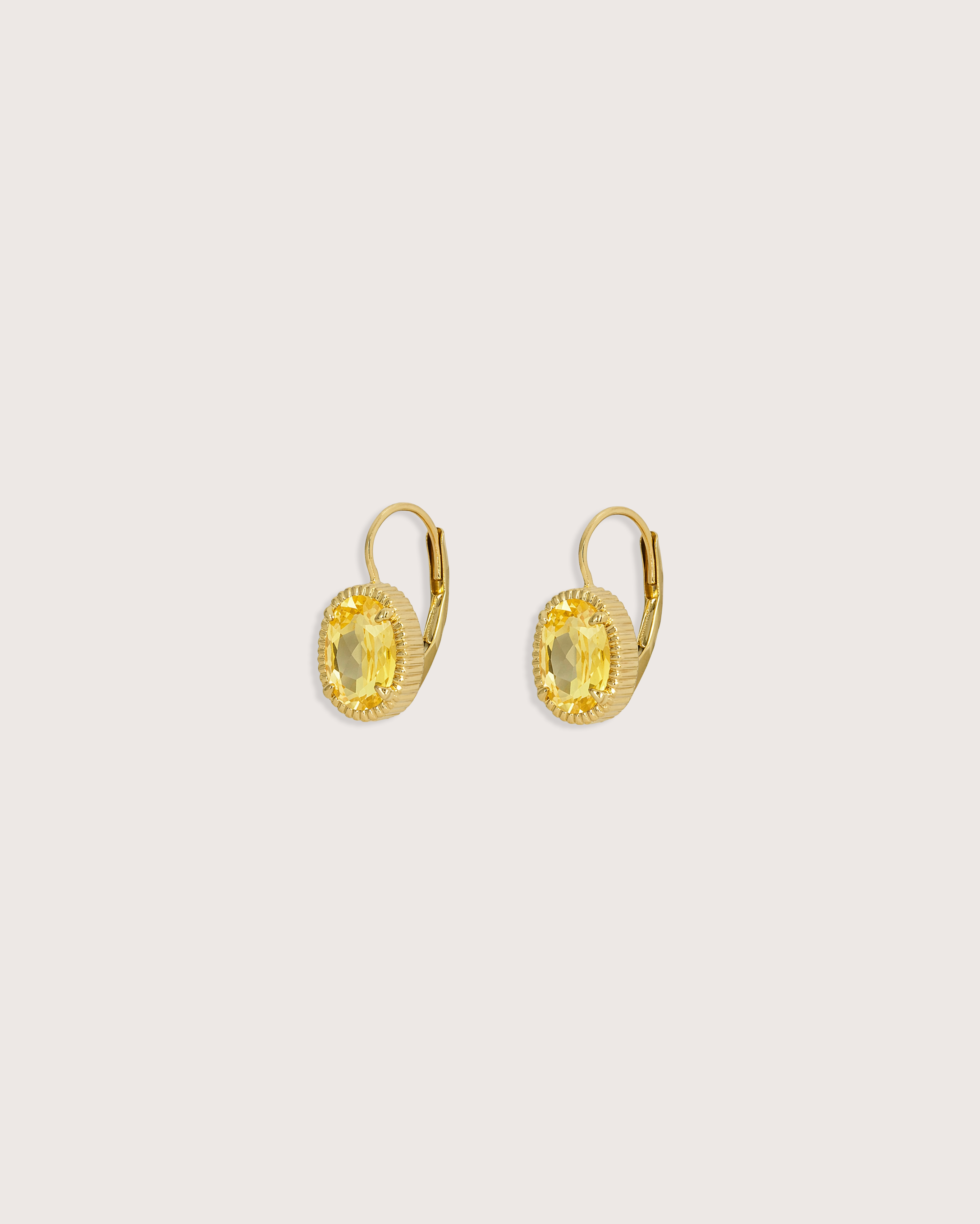 Nora Earrings in Yellow Sapphire