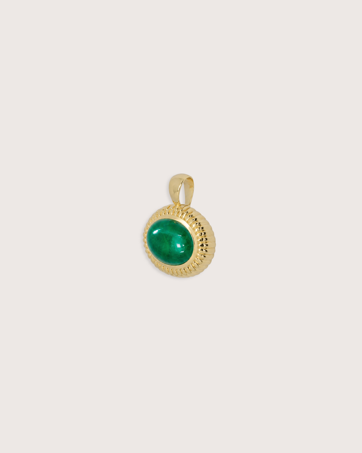 Nora Pendant in Emerald Cabachon - One of One