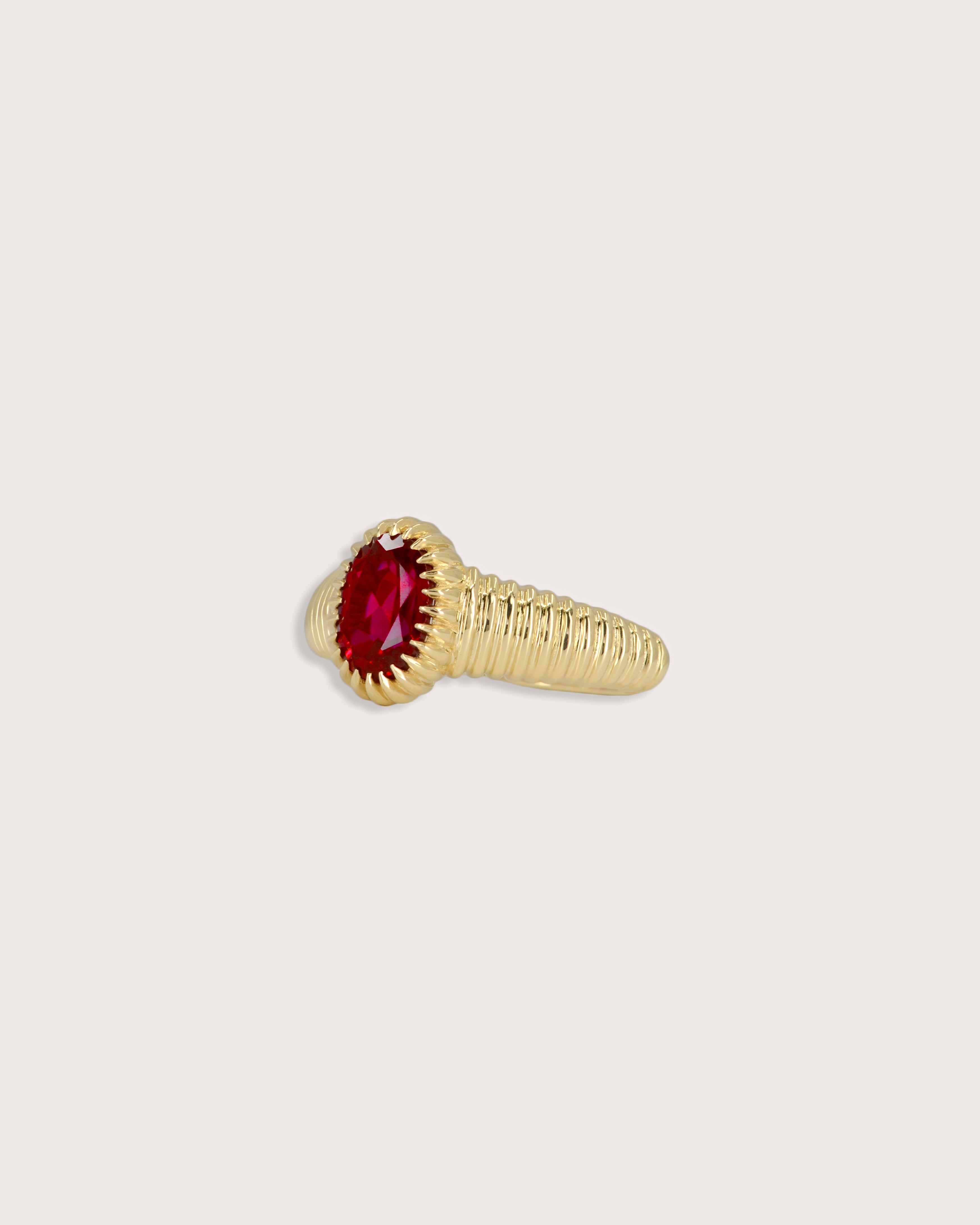 Nora Signet Ring in Ruby