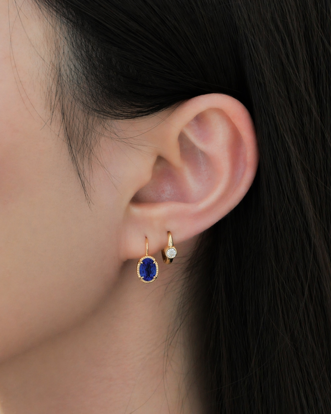 Nora Earrings in Blue Sapphire