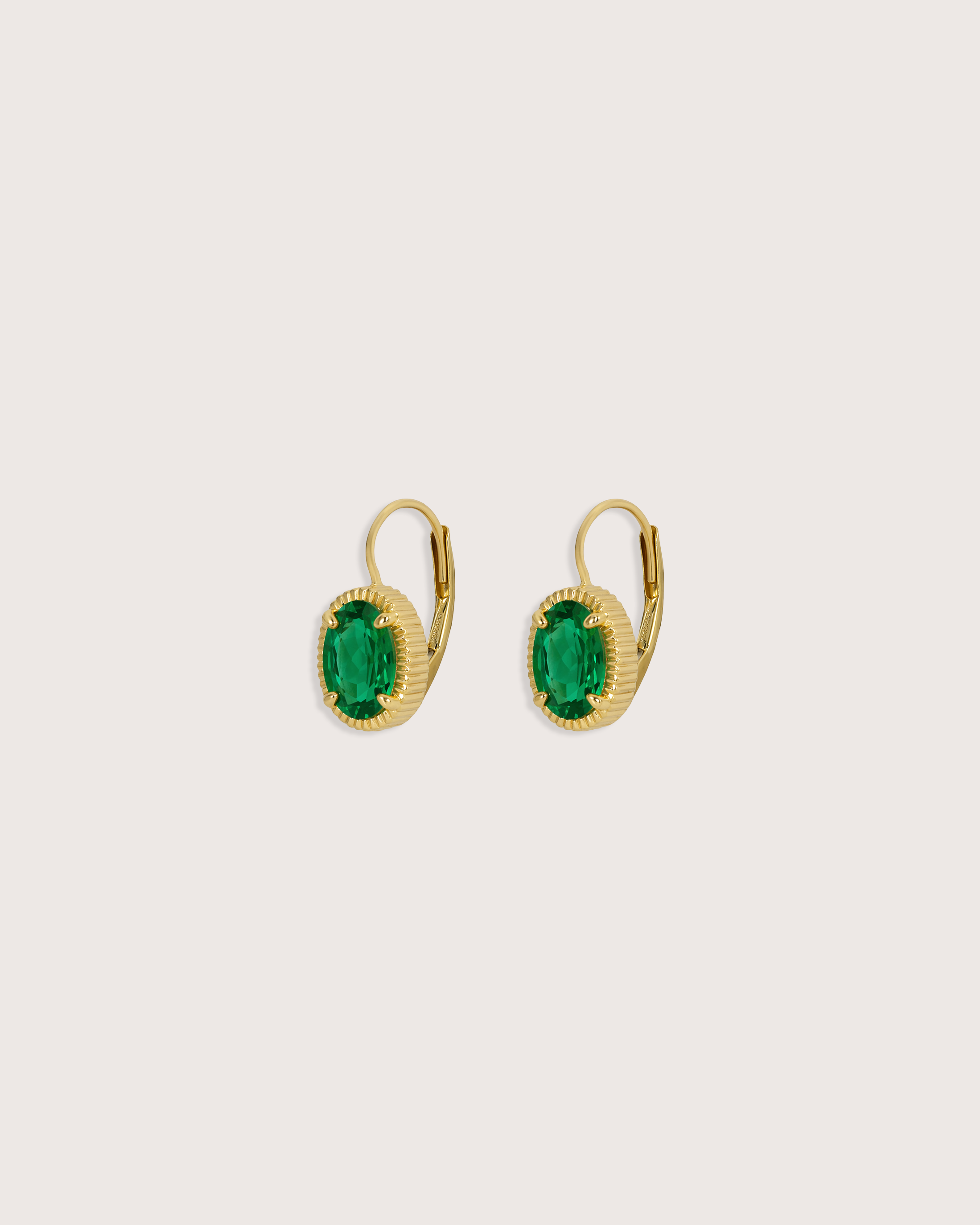 Nora Earrings in Emerald