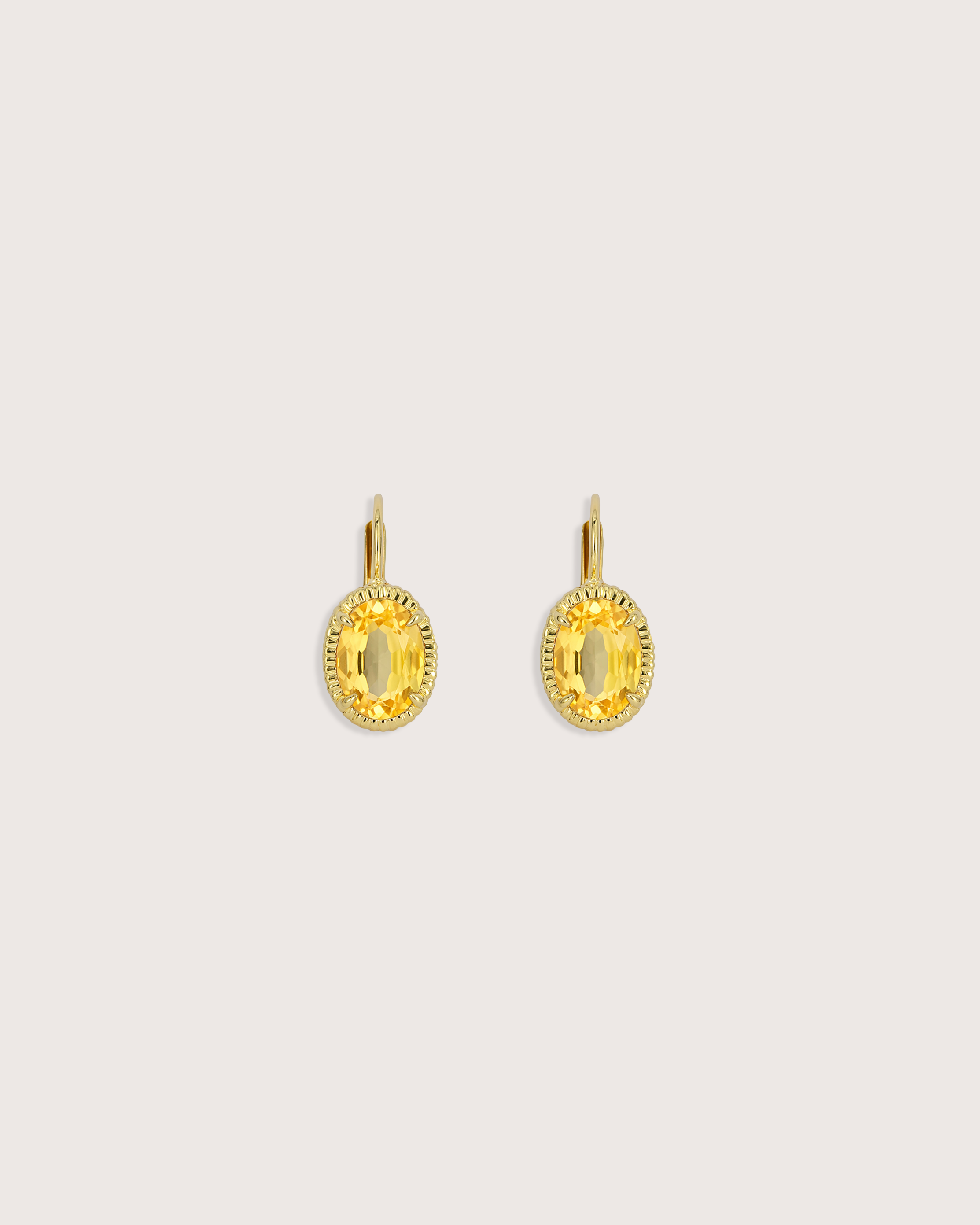 Nora Earrings in Yellow Sapphire