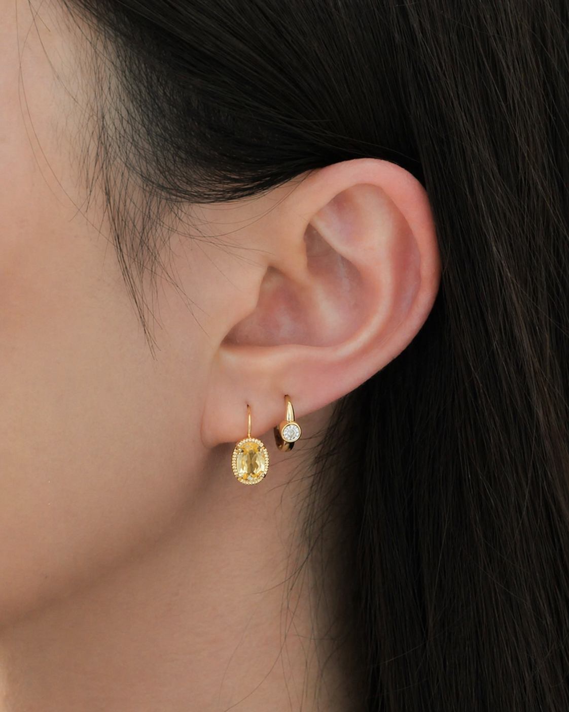 Nora Earrings in Yellow Sapphire