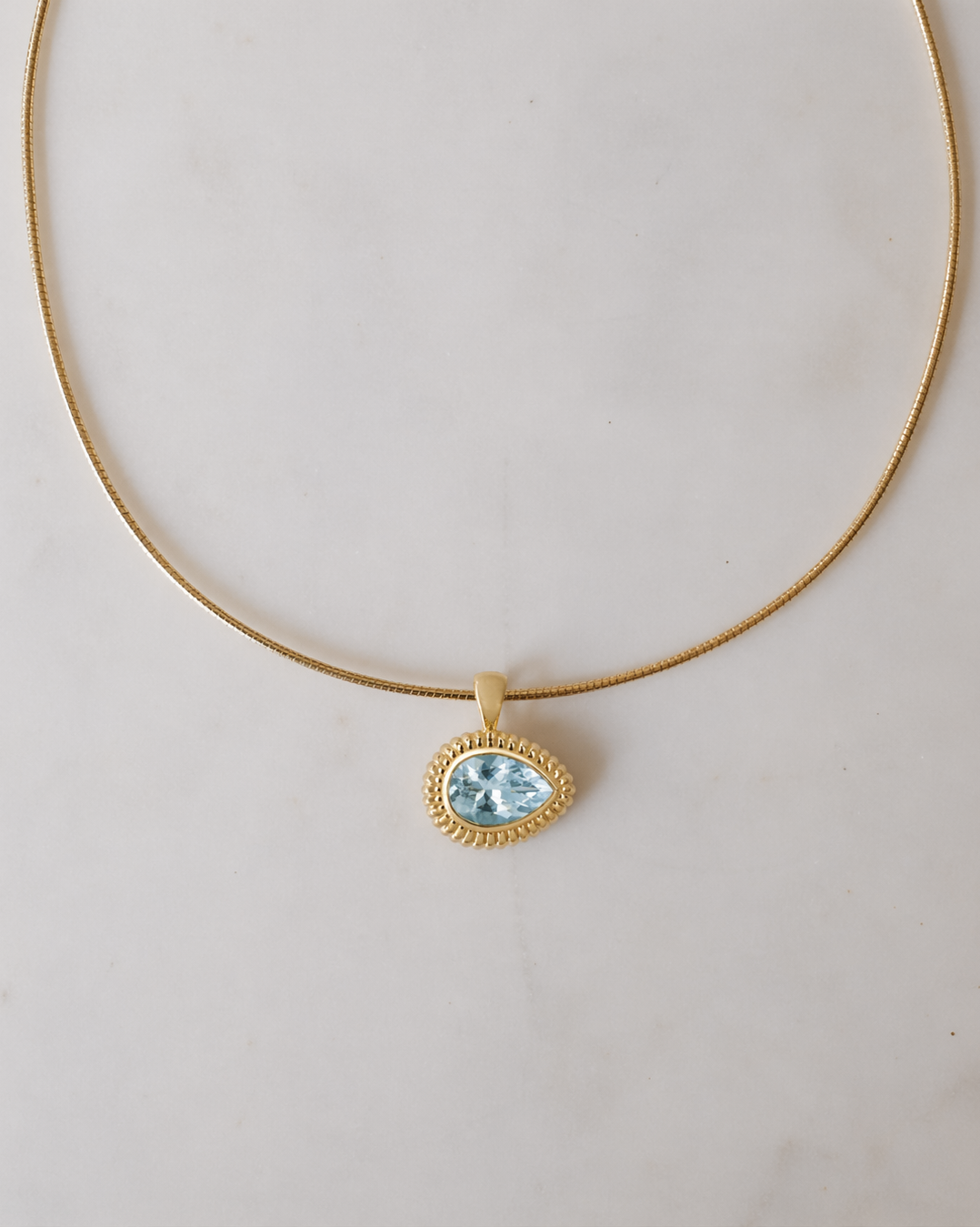 Nora Pendant in Aquamarine