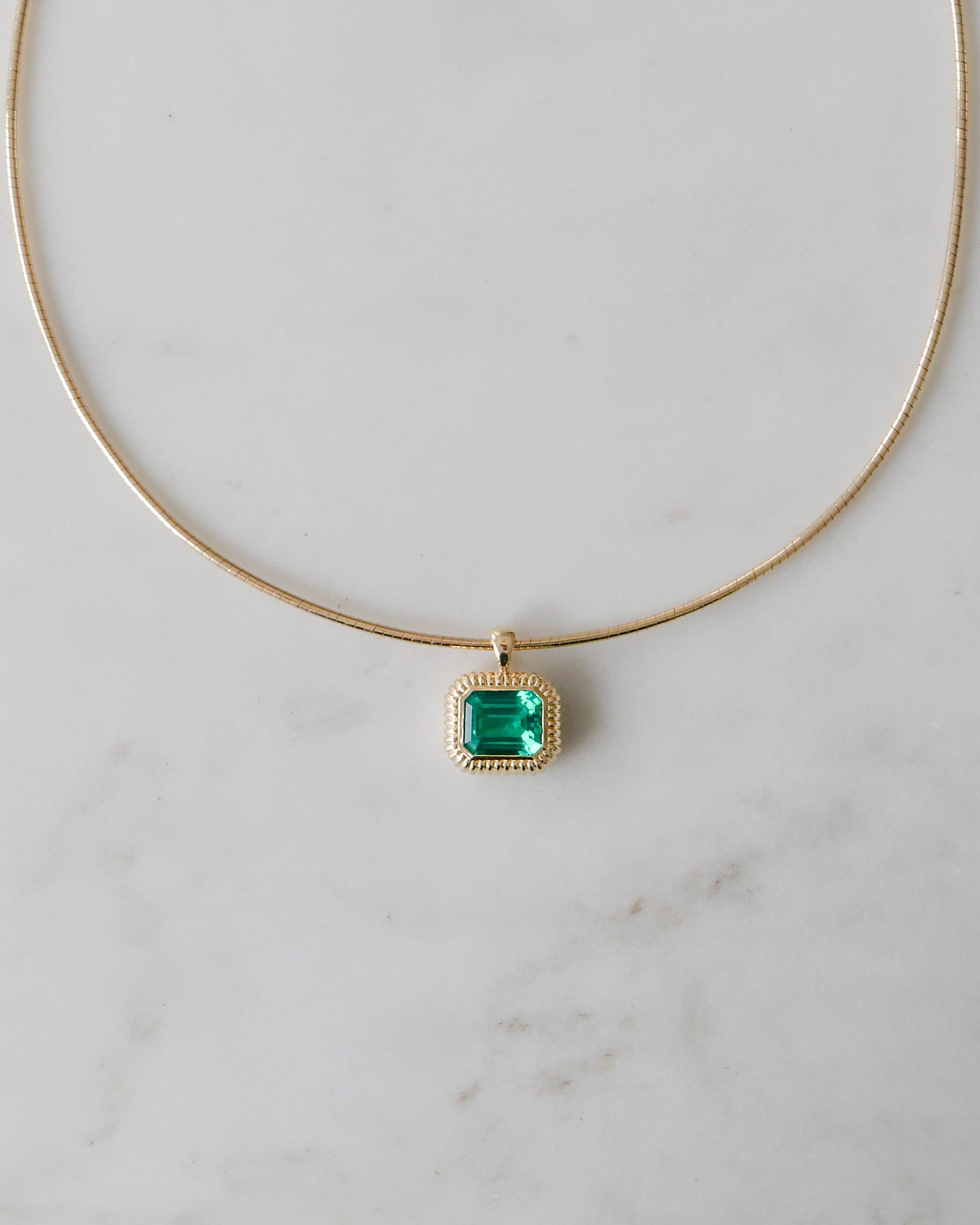 Nora Pendant in Emerald