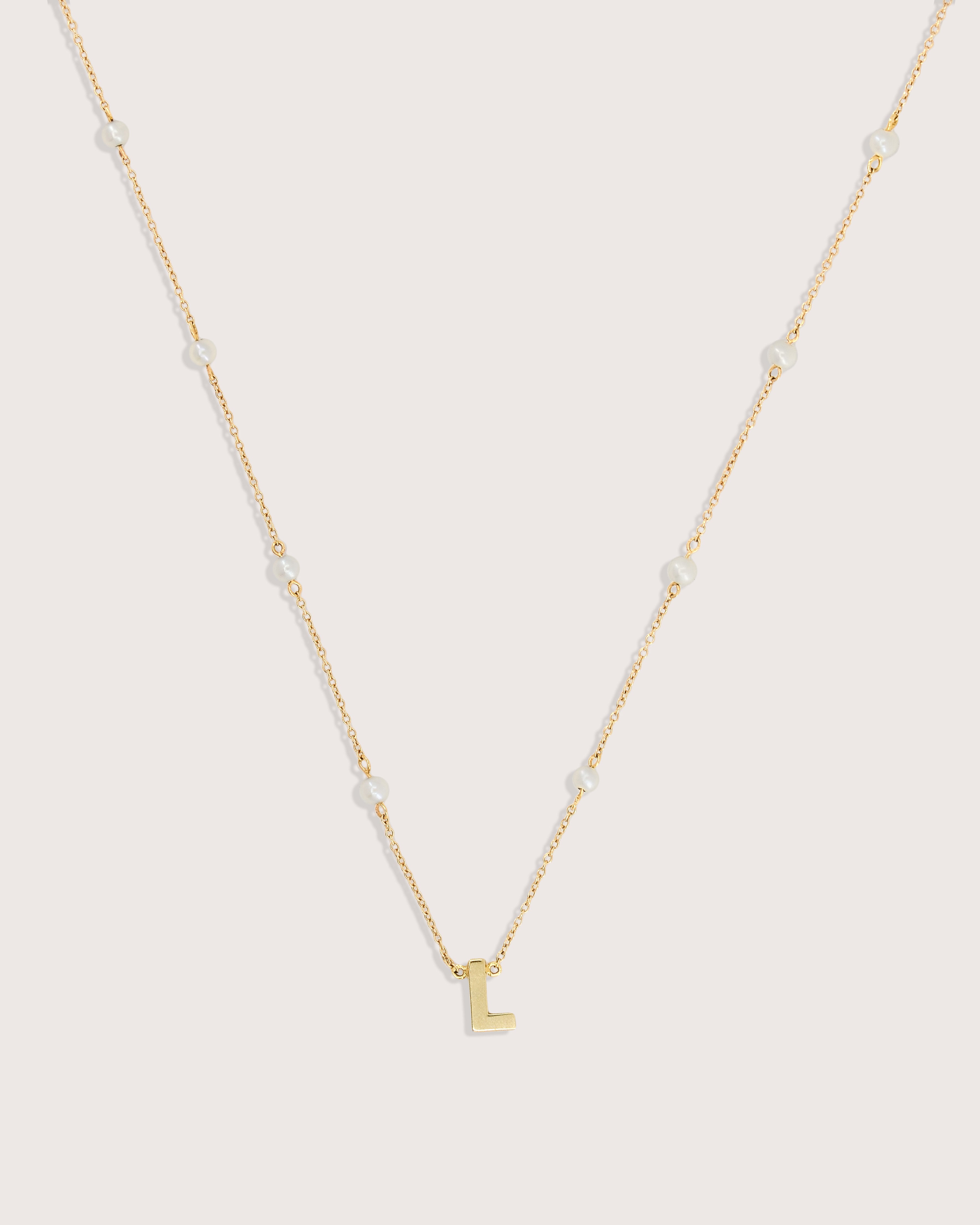 Pearl Initial Necklace