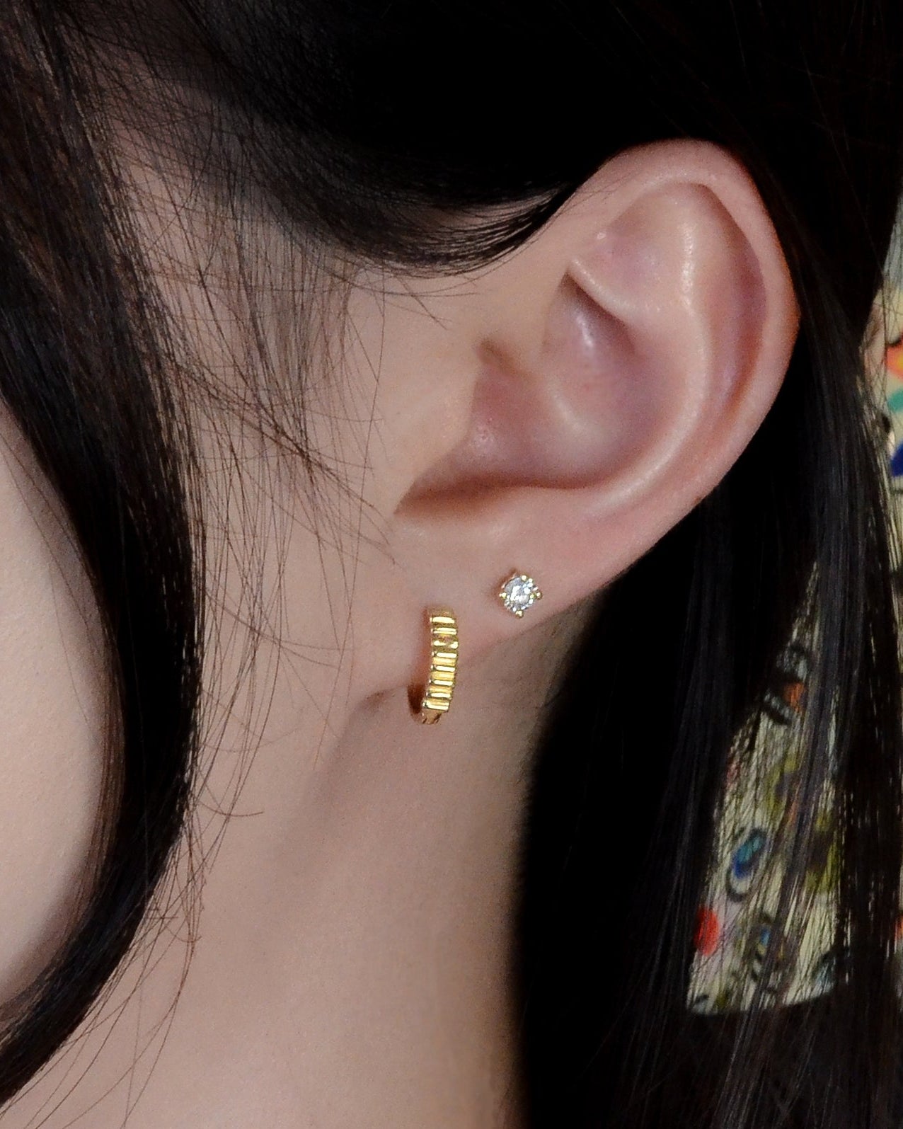 Ridged Hoop Earrings