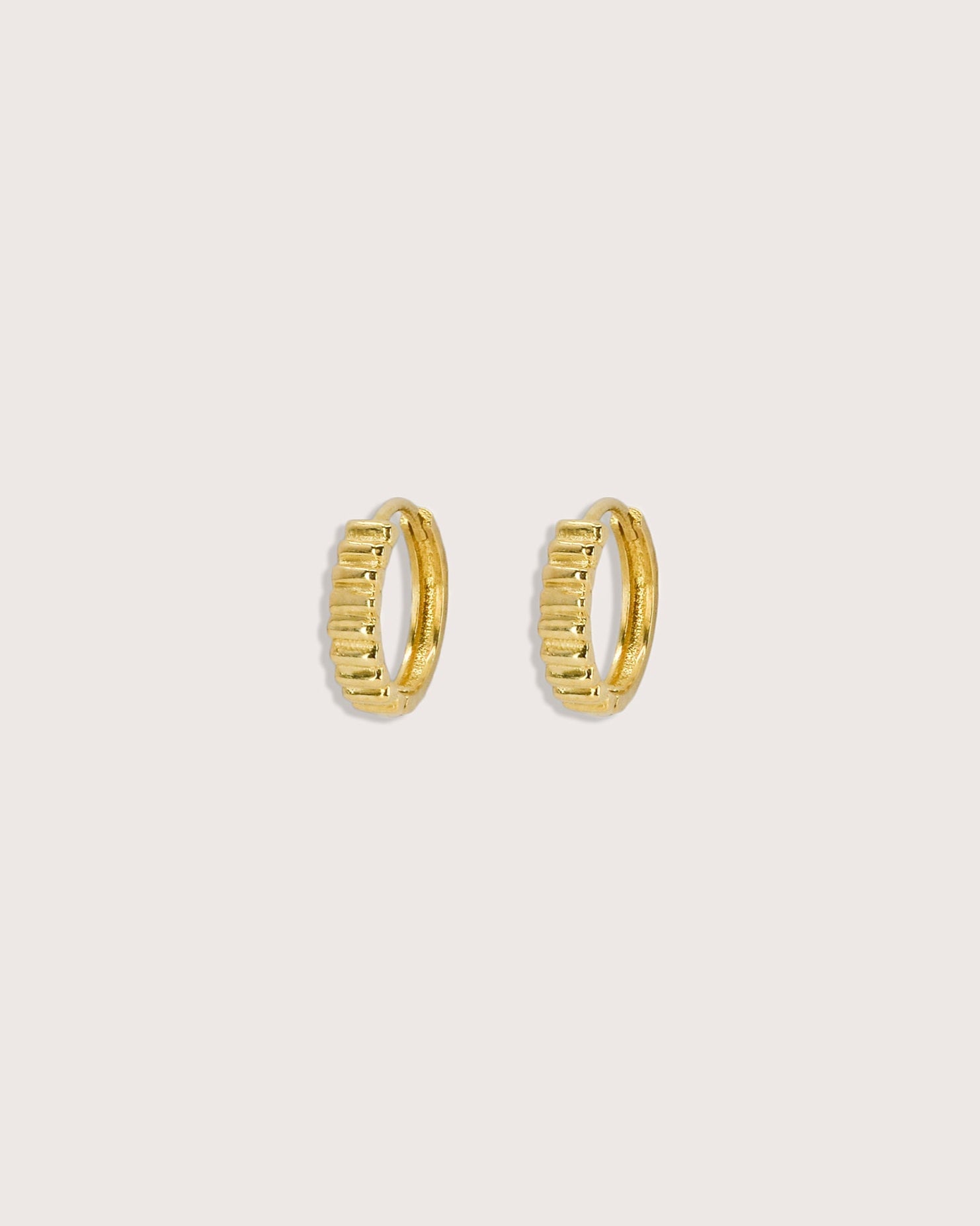 Ridged Hoop Earrings