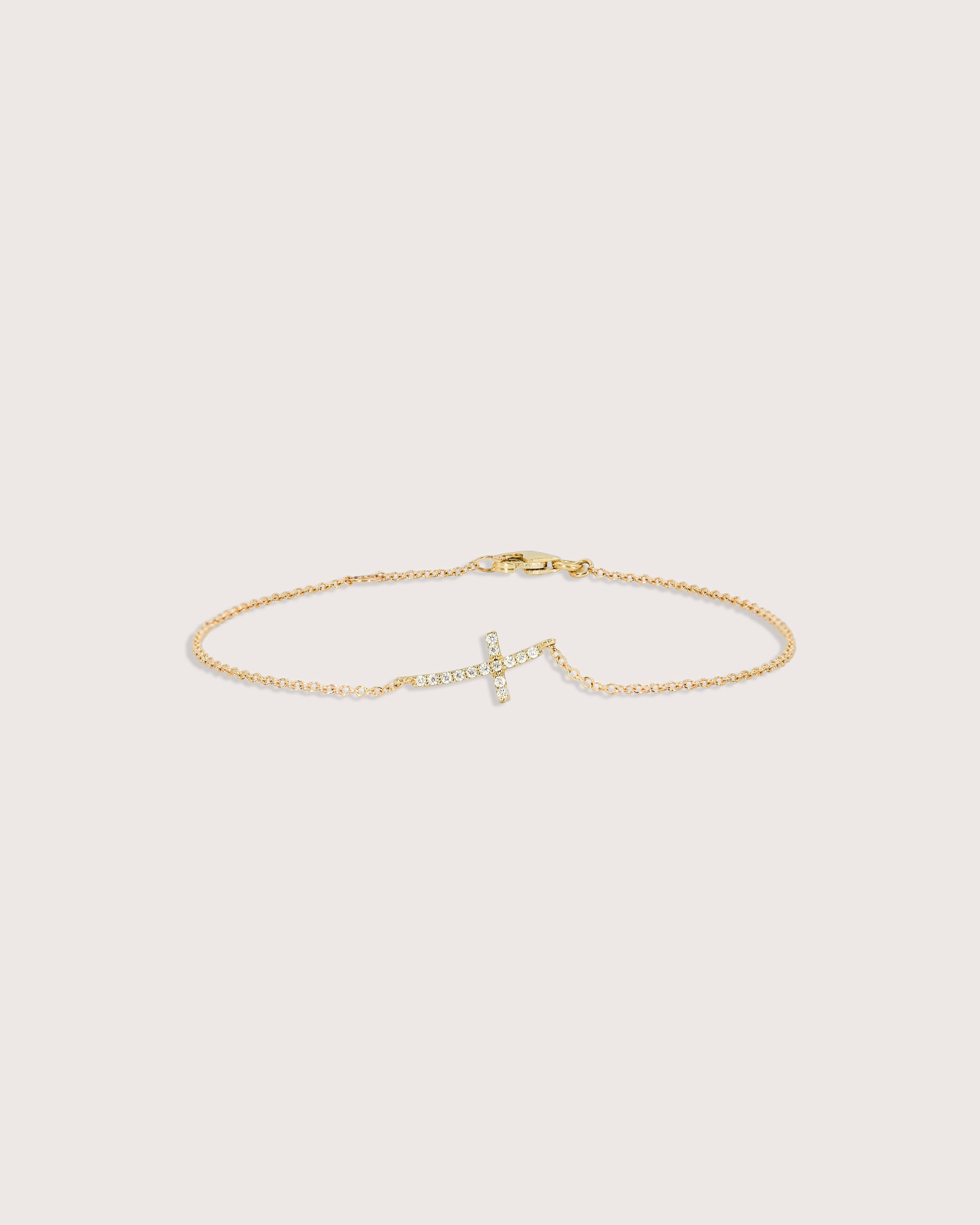 Shiloh Diamond Cross Bracelet