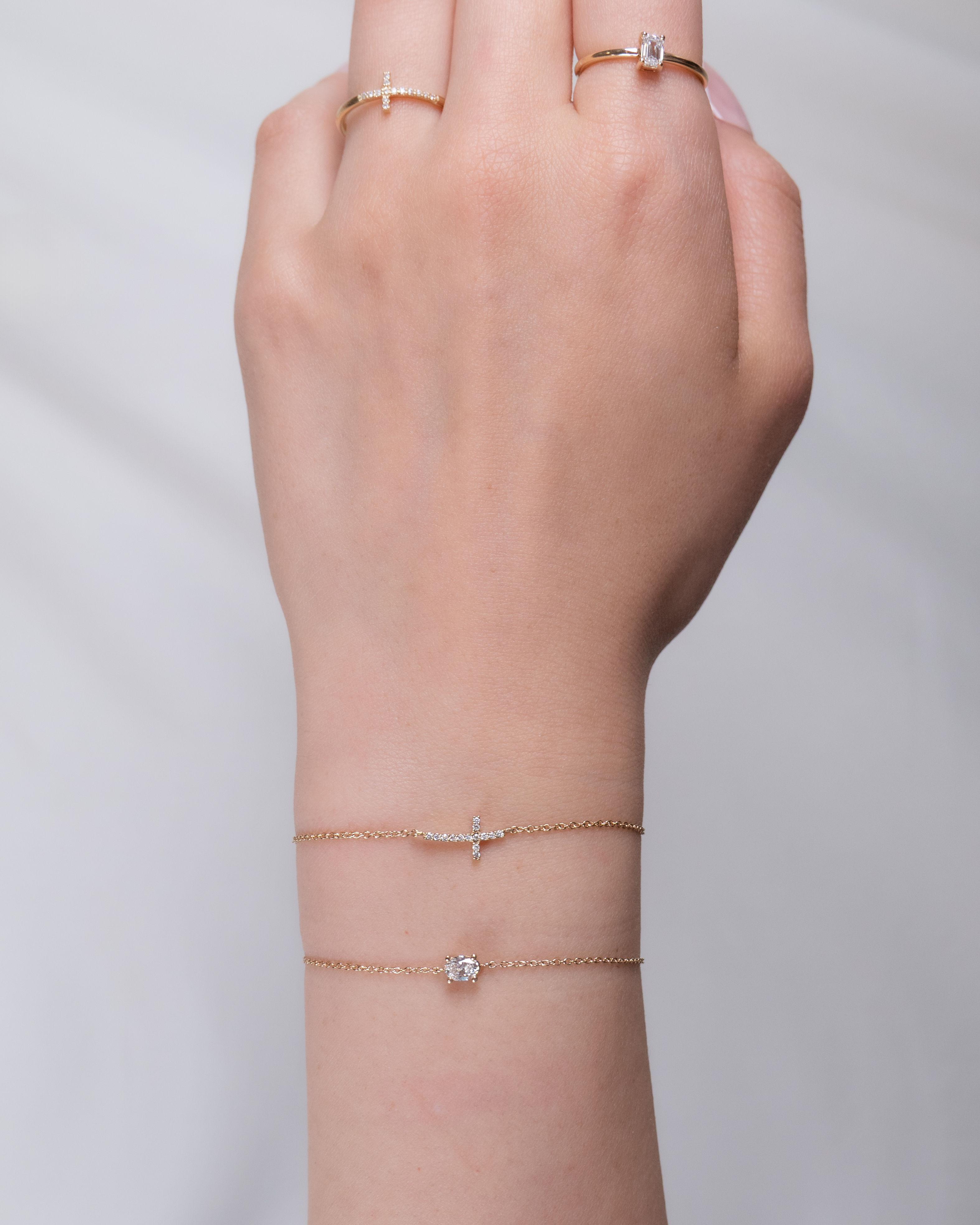 Shiloh Diamond Cross Bracelet