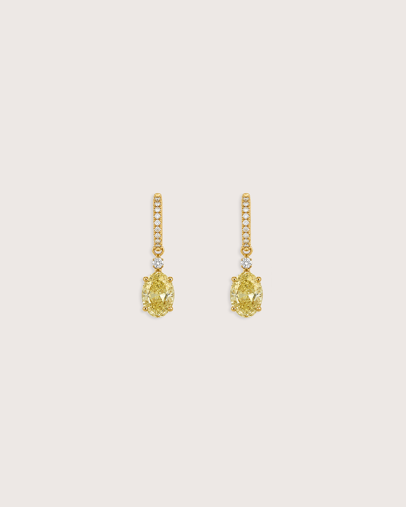 Soleil Yellow Diamond Drop Huggies