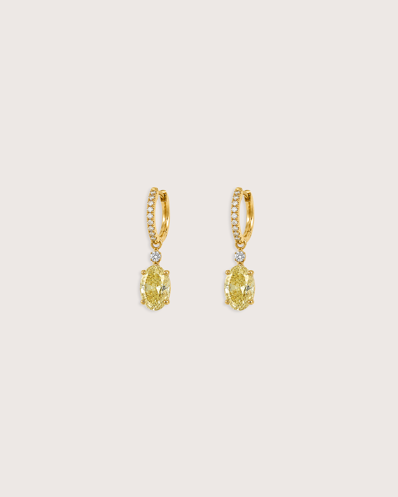 Soleil Yellow Diamond Drop Huggies