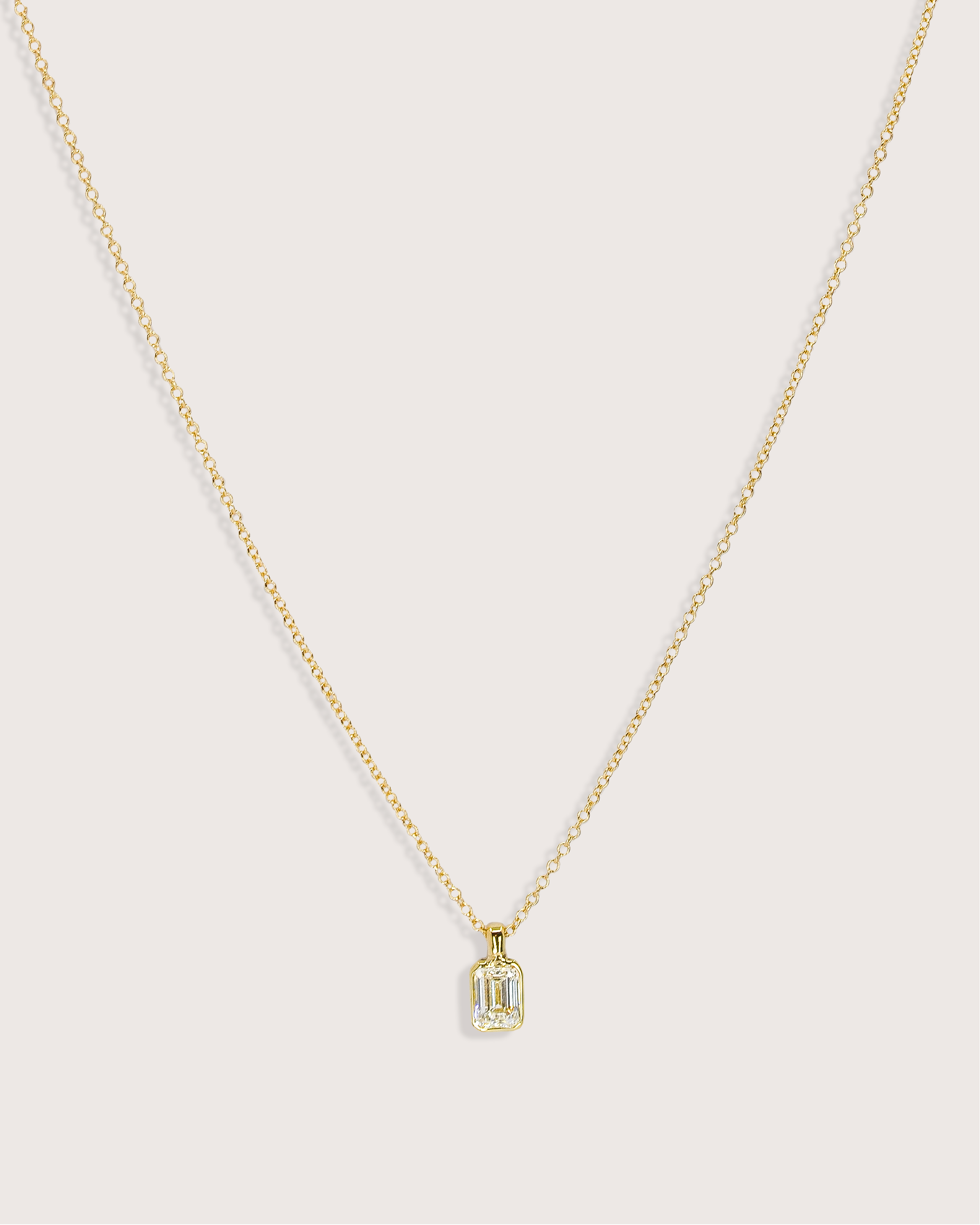 Noel Bezel Diamond Necklace