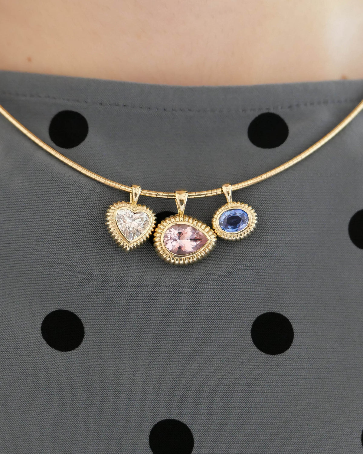 Nora Heart Pendant in Diamond