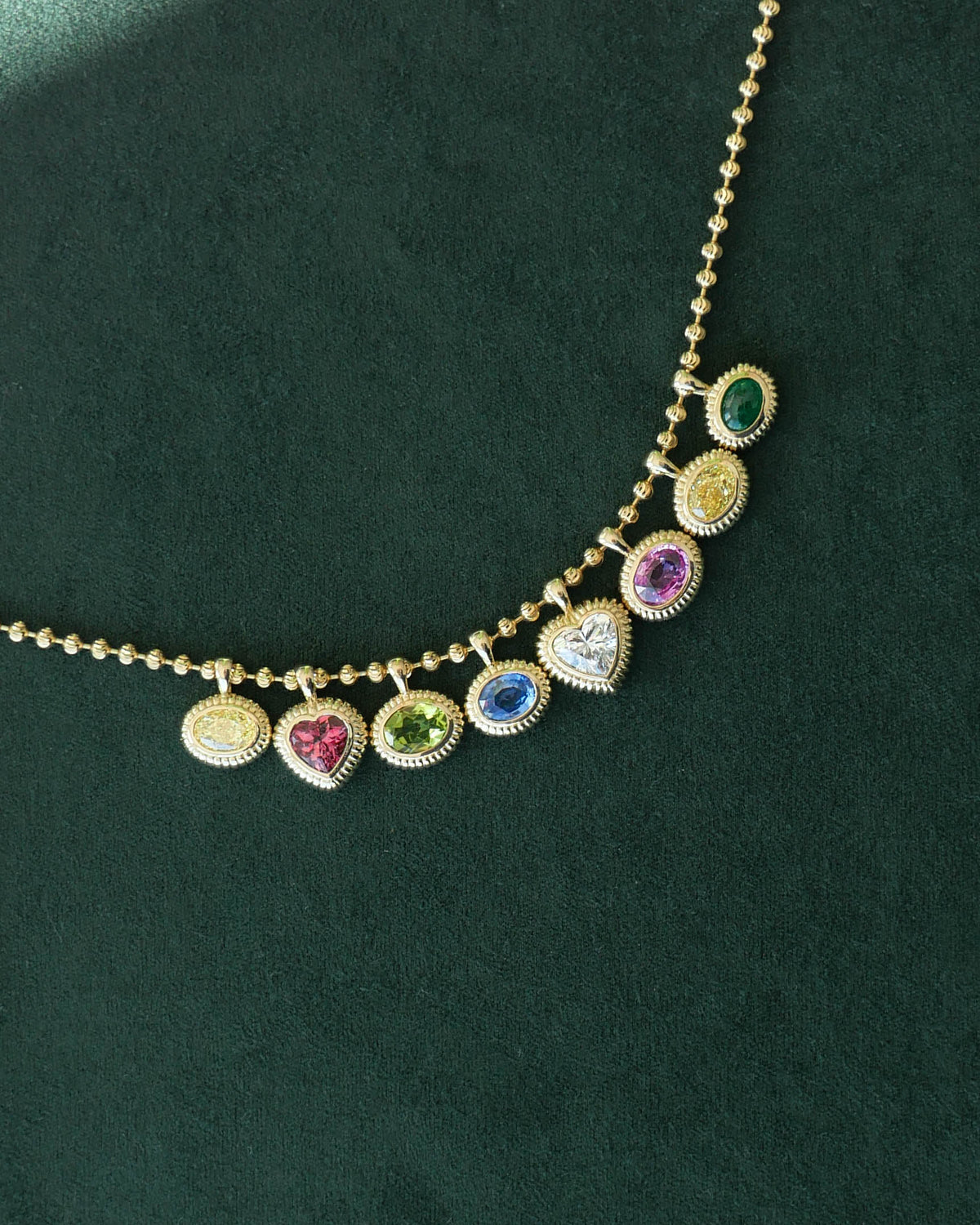 Nora Heart Pendant in Pink Tourmaline - One of One